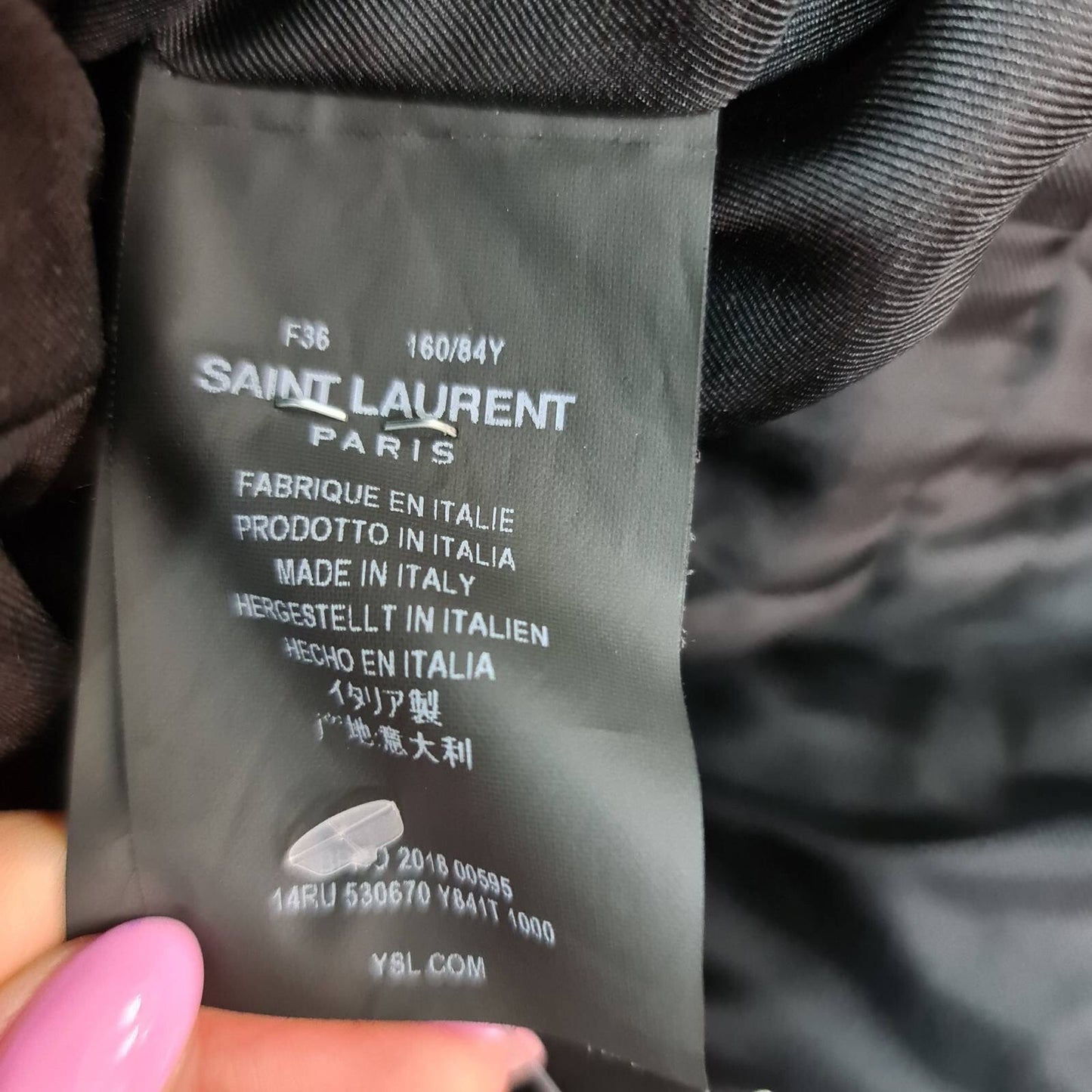 SAINT LAURENT Studded Ruffled Velvet Mini Black Dress Sz 36