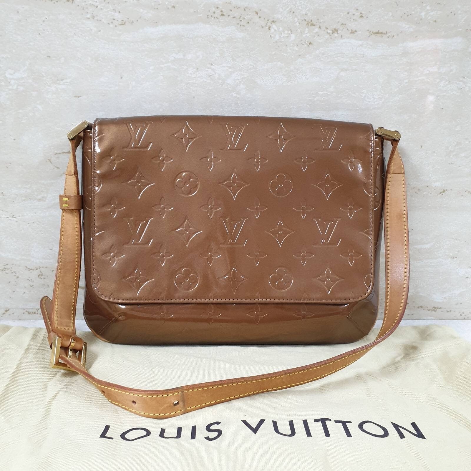 Louis Vuitton Brown Vernis Thompson Street Shoulder Bag