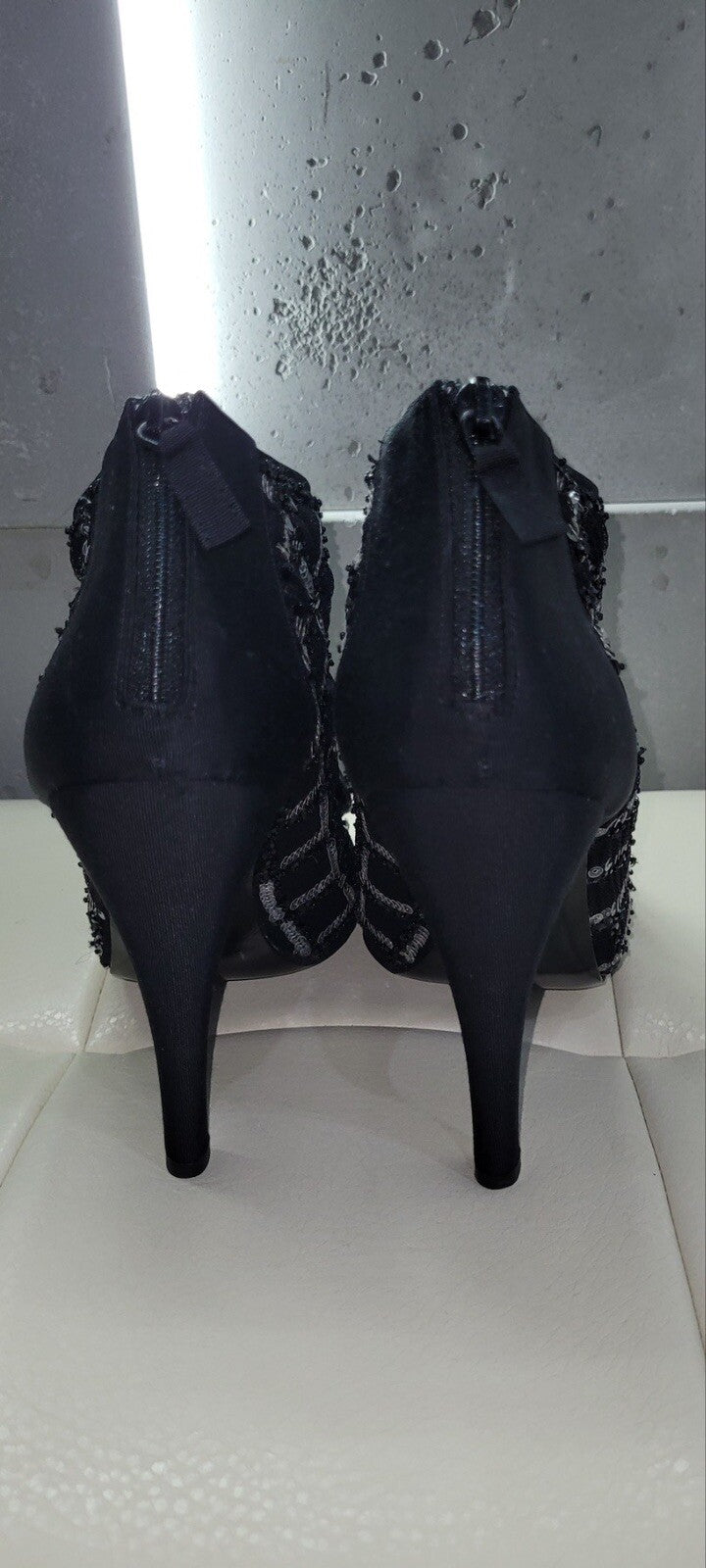 Chanel Multicolor Textile Open Boots Booties Sz.40