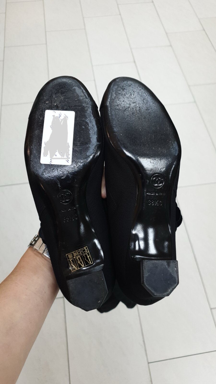 Chanel Black Textile Camellia  Over The Knee Sokcks Boots  Sz. 38,5