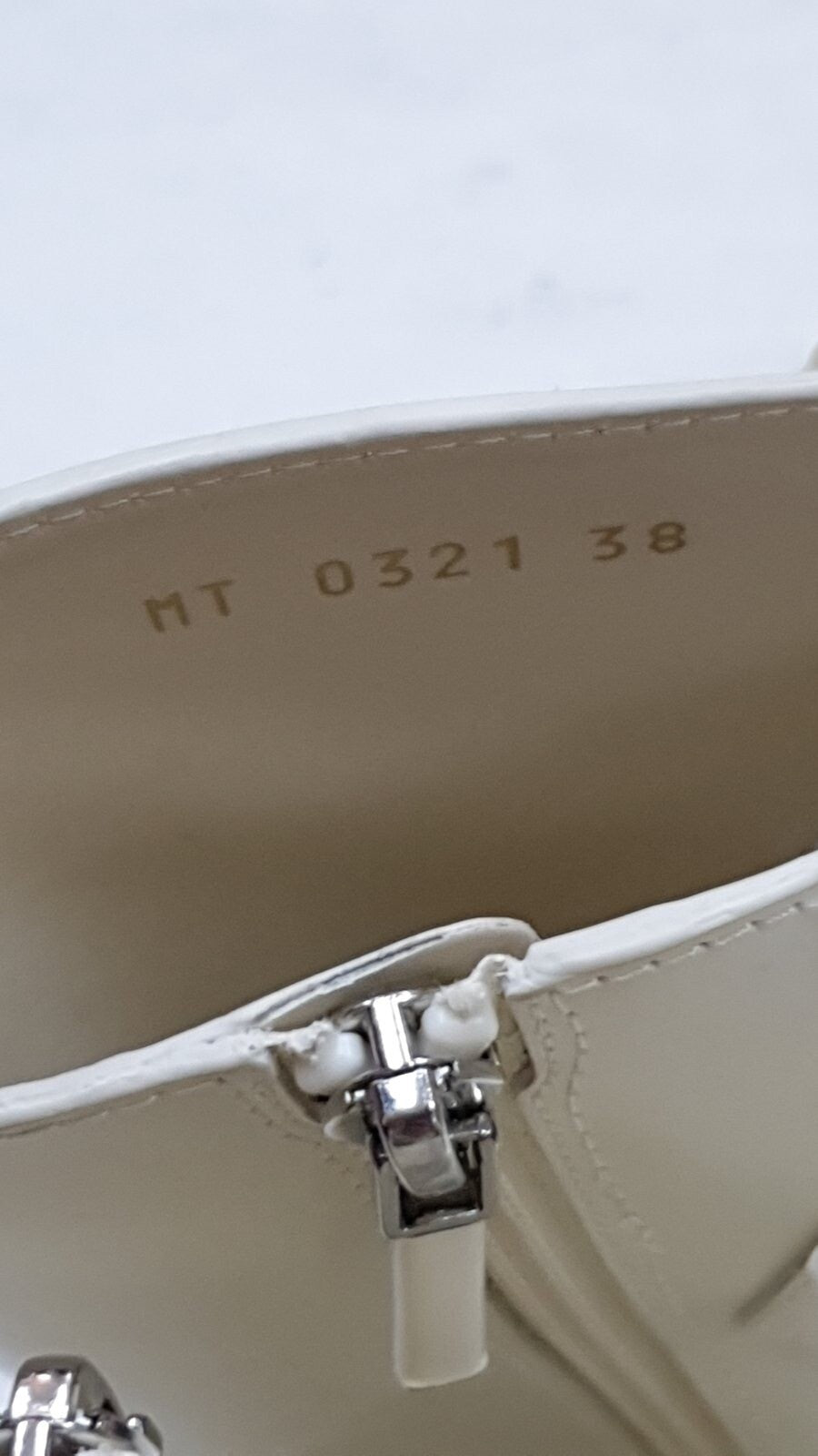 Dior White Iron Leather Tall Boots sz. 38