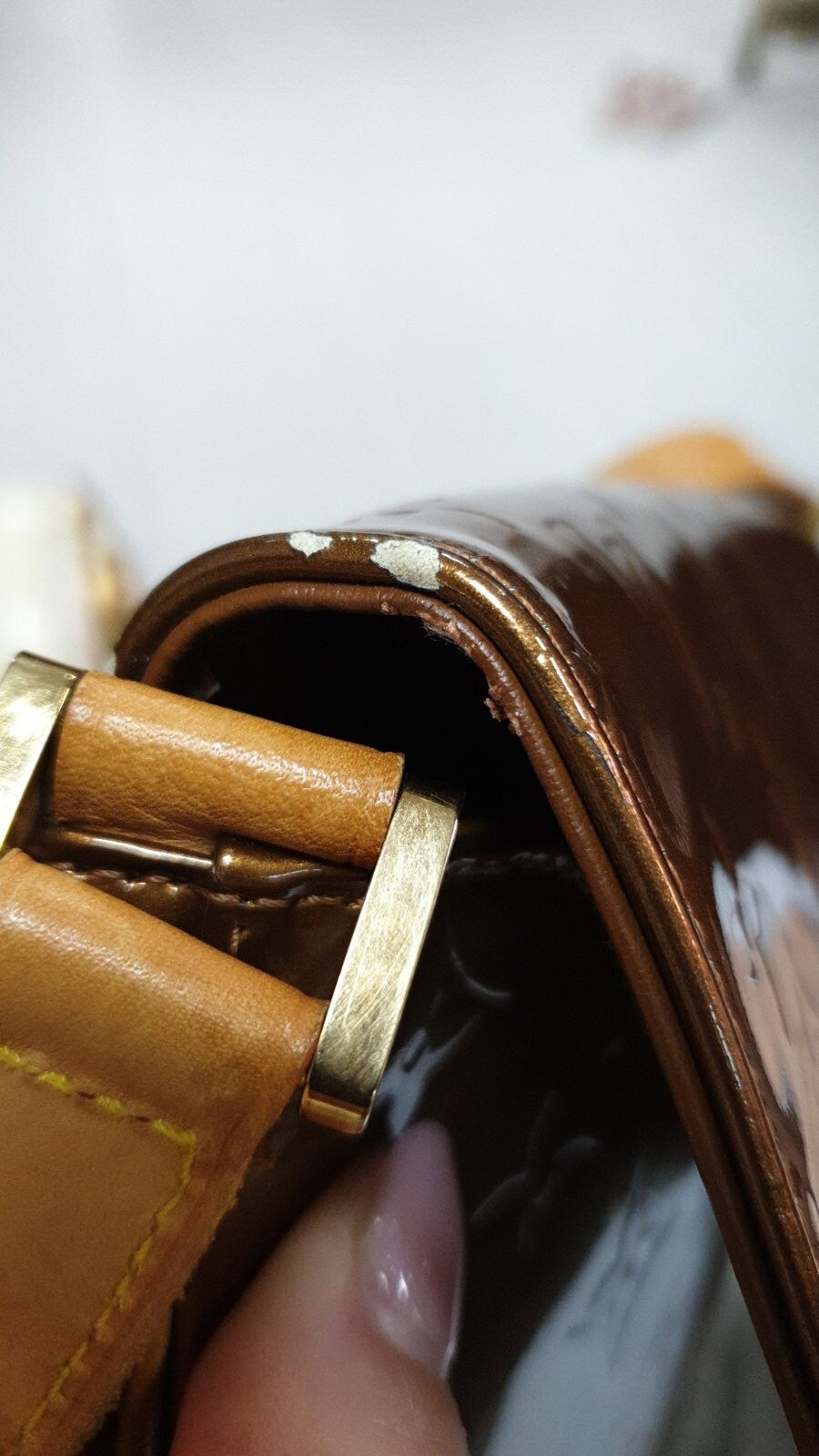 Louis Vuitton Brown Vernis Thompson Street Shoulder Bag