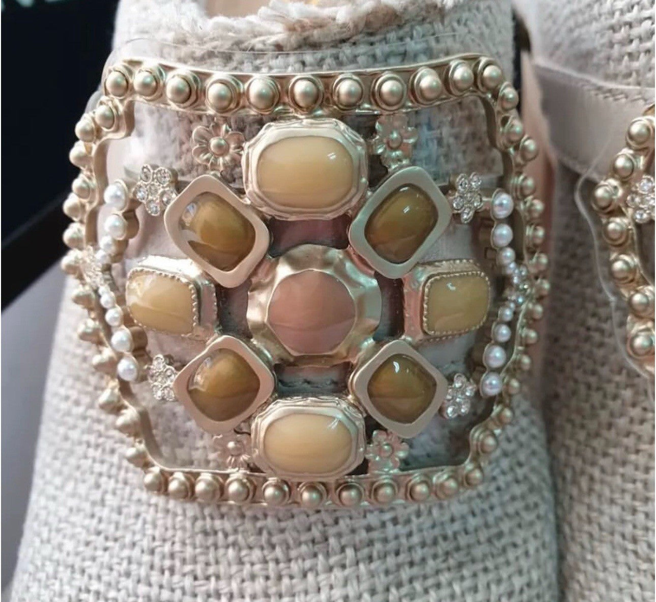 Chanel Shoe Platform Clog Limited Edition Jewel Hardware Sz 39.5