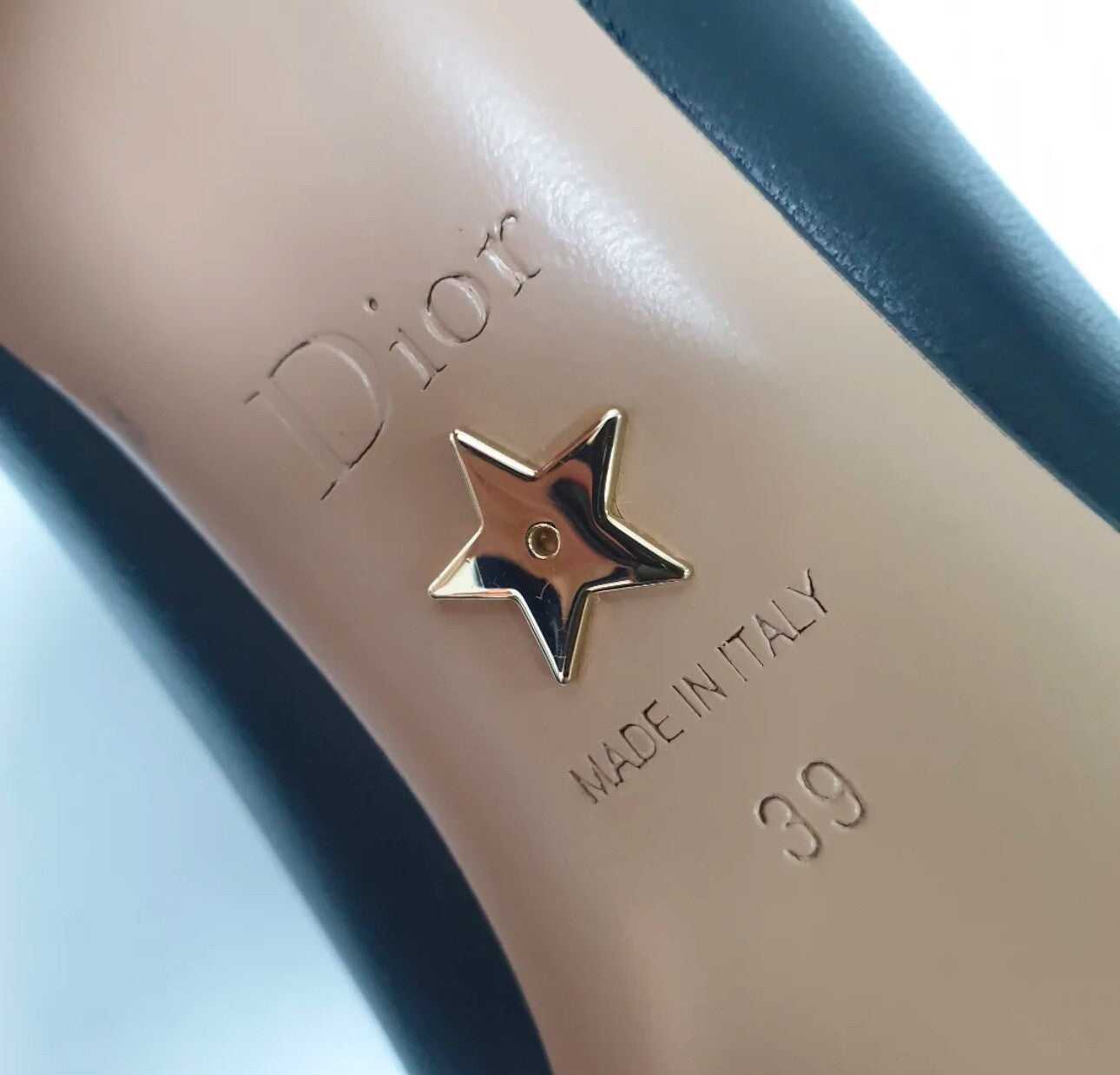 Christian Dior Black Leather Ties Heels Booties sz.39