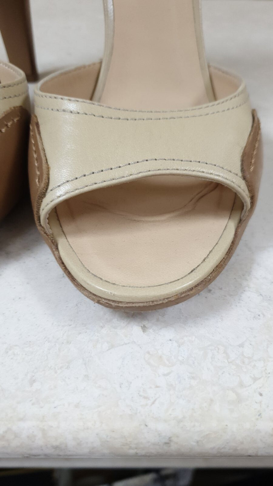 Chanel Beige Brown Slingback Sandal sz.40