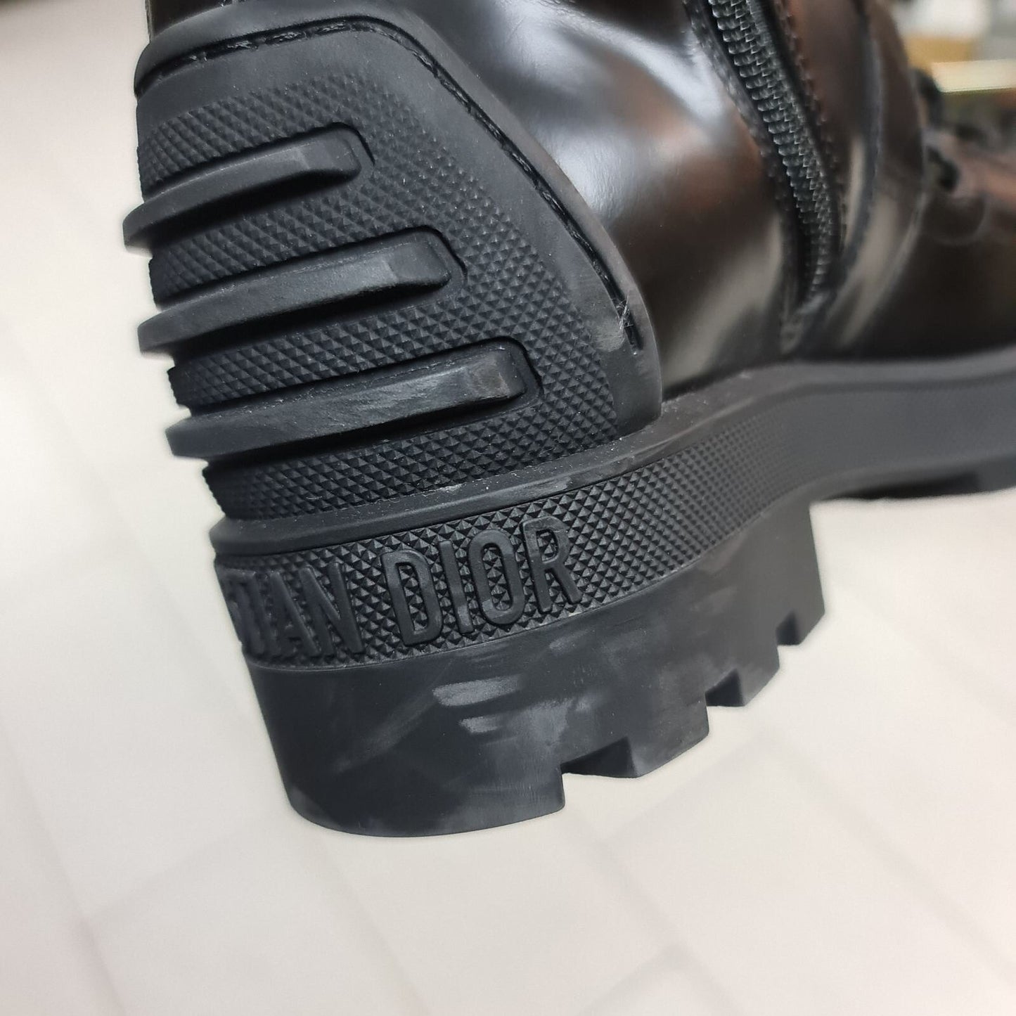 Dior Black Leather Combat Boots sz. 38
