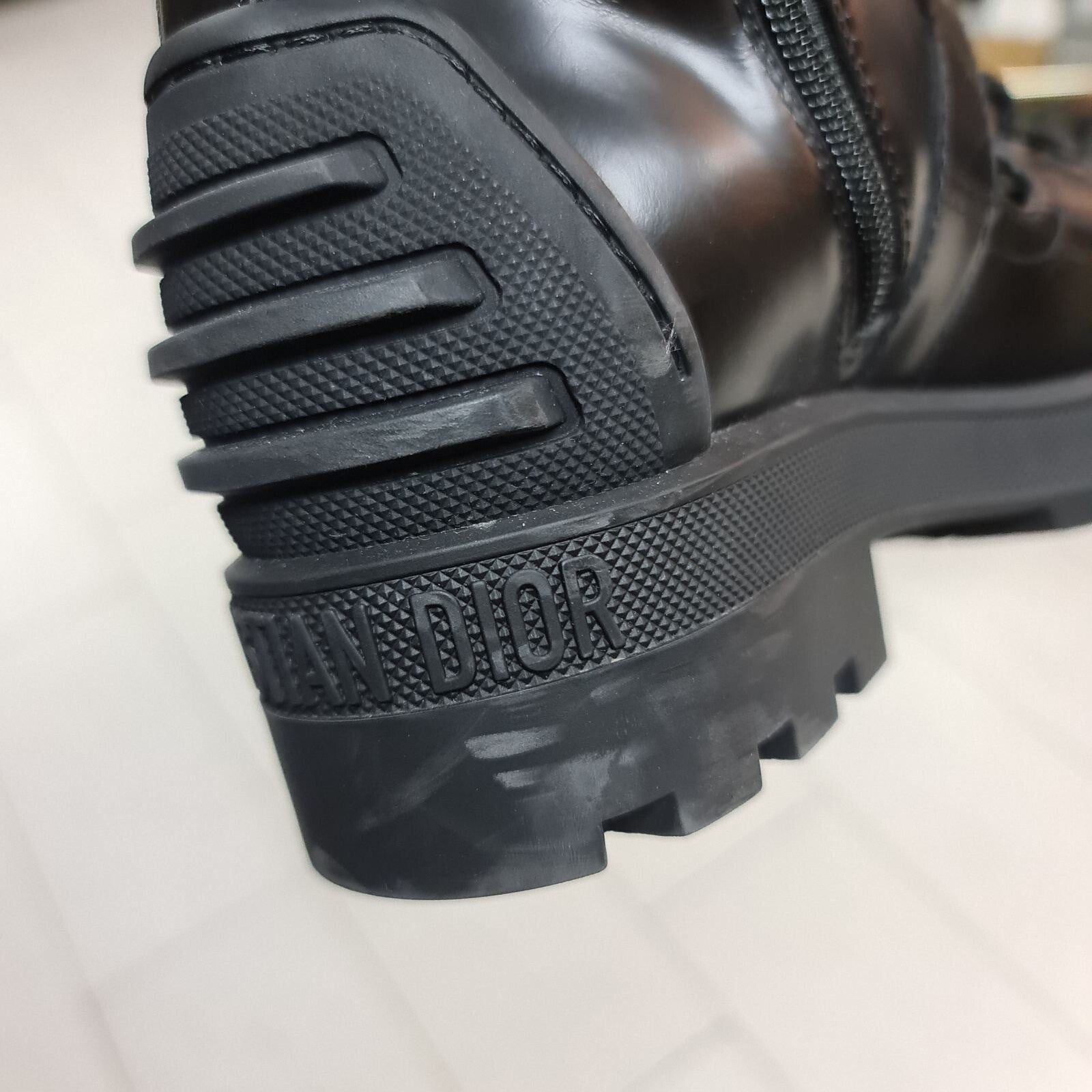 Dior Black Leather Combat Boots sz. 38