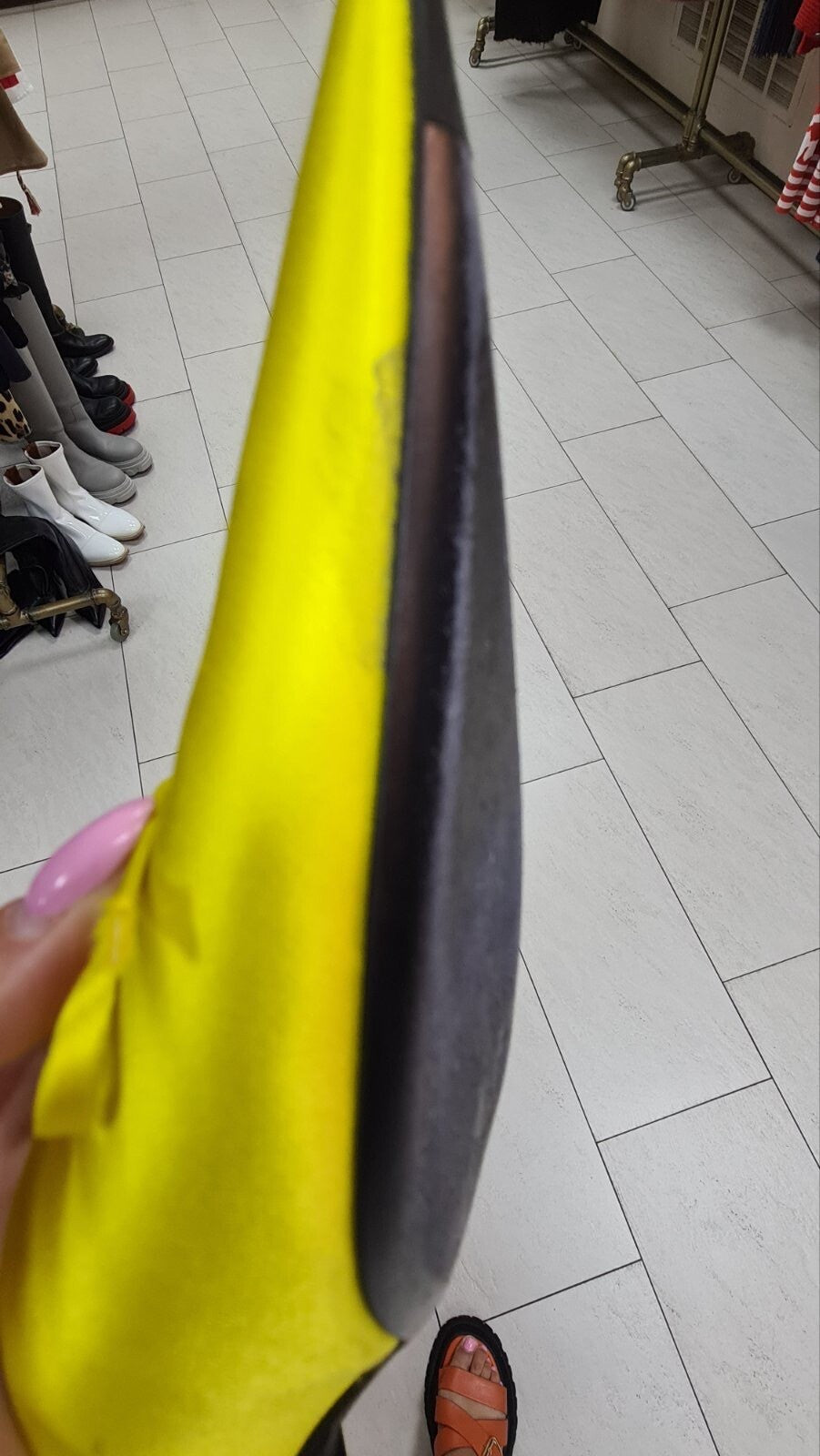 Balenciaga Yellow Textile Mules Sz.38