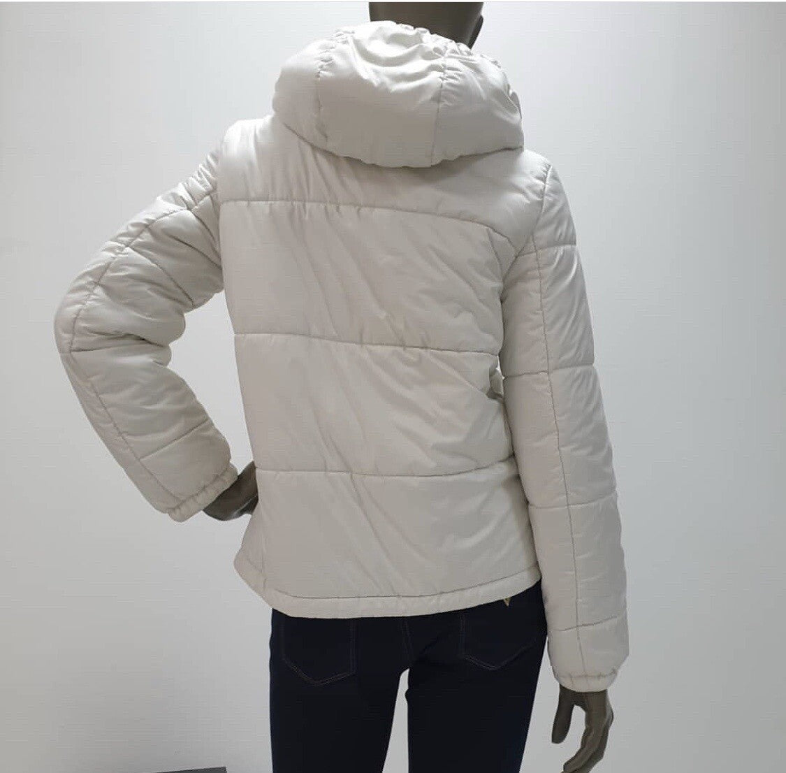 Gucci White Rose Collar Vest Puffer Jacket Sz.42