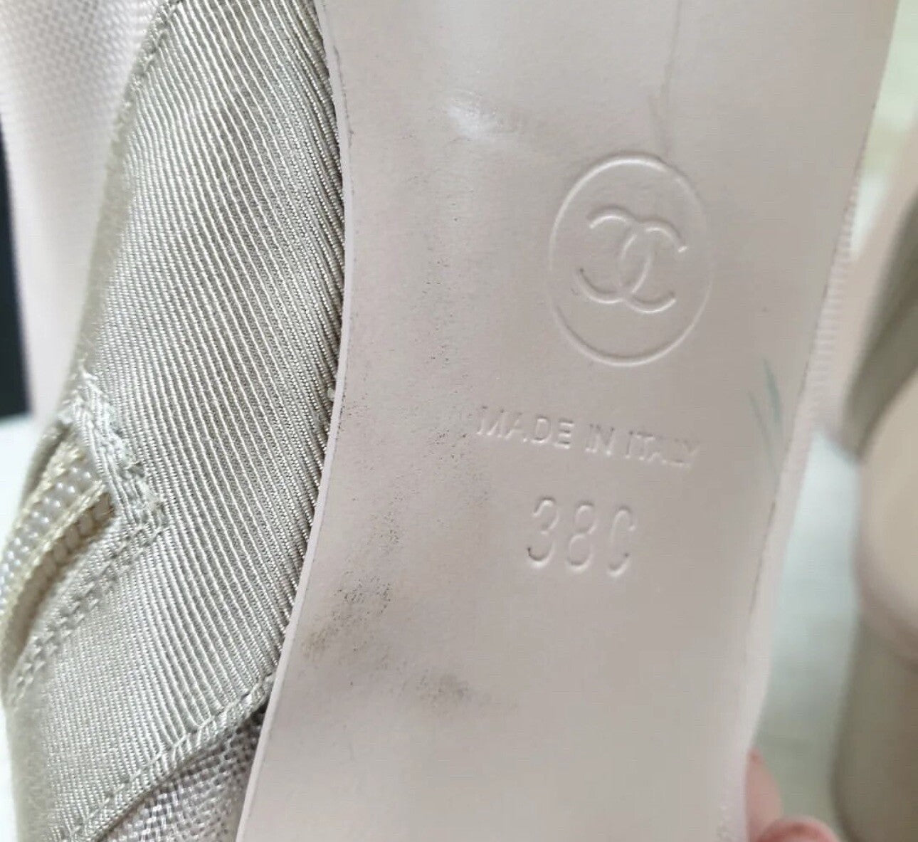 Chanel Pink Mesh and Grosgrain Flower Cap Toe Short Booties sz.38