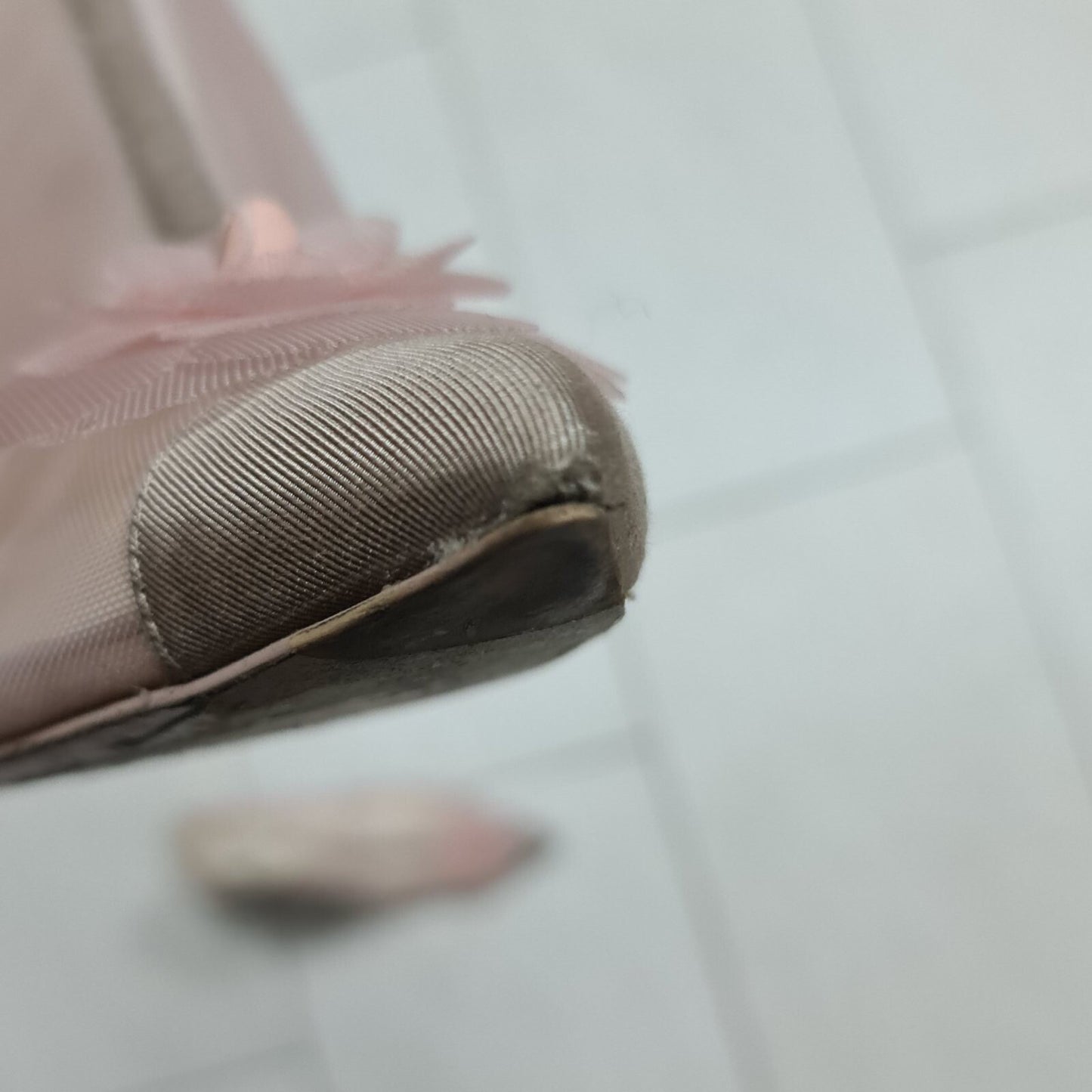 Chanel Pink Mesh and Grosgrain Flower Cap Toe Short Booties sz.38