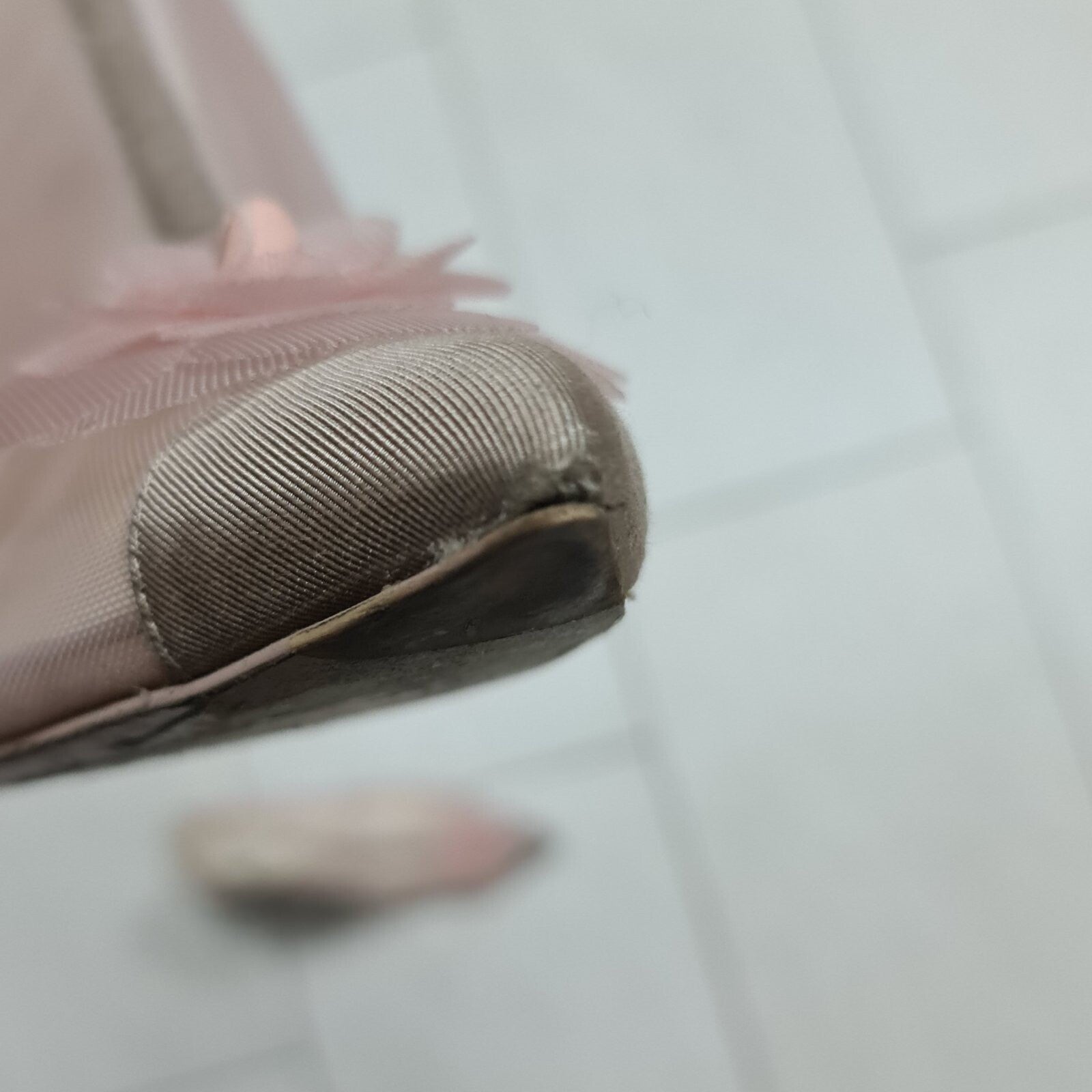 Chanel Pink Mesh and Grosgrain Flower Cap Toe Short Booties sz.38