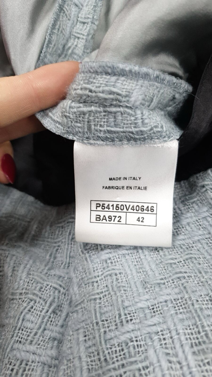 Chanel Gray Wool Wide Leg Jeans  Pants Trousers Sz.42