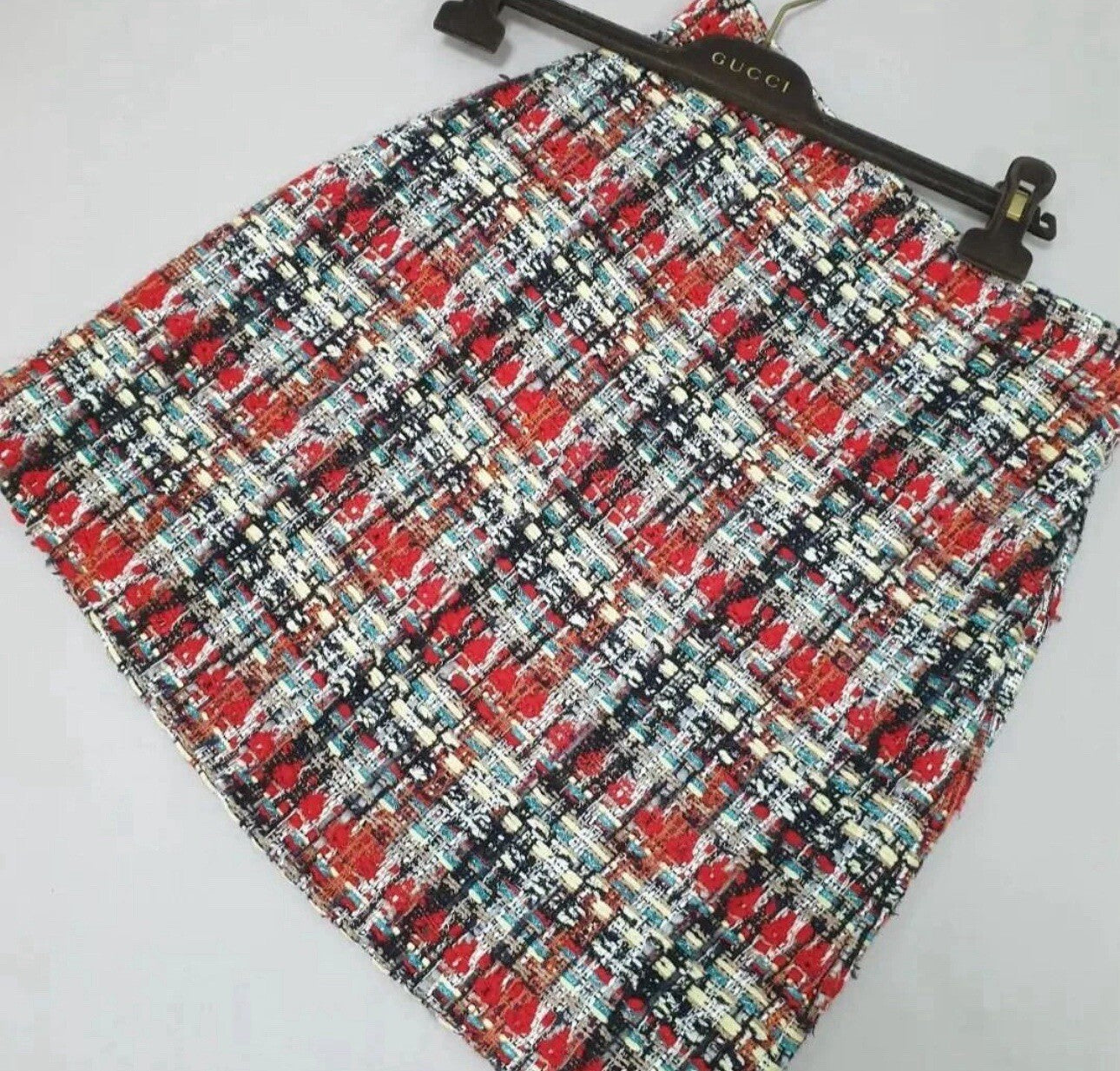 GUCCI Light Tweed Mini SkirtSz.42