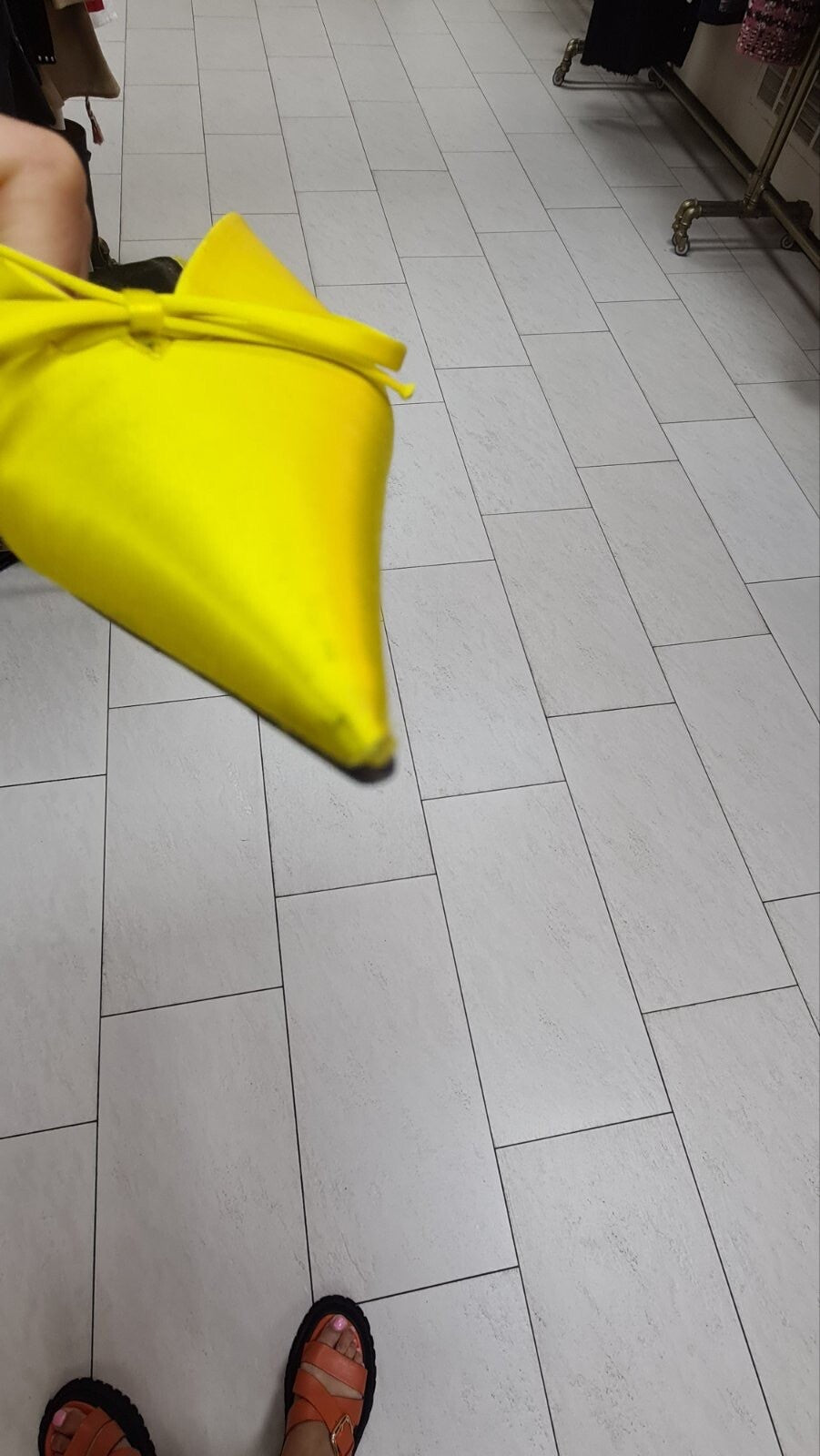 Balenciaga Yellow Textile Mules Sz.38