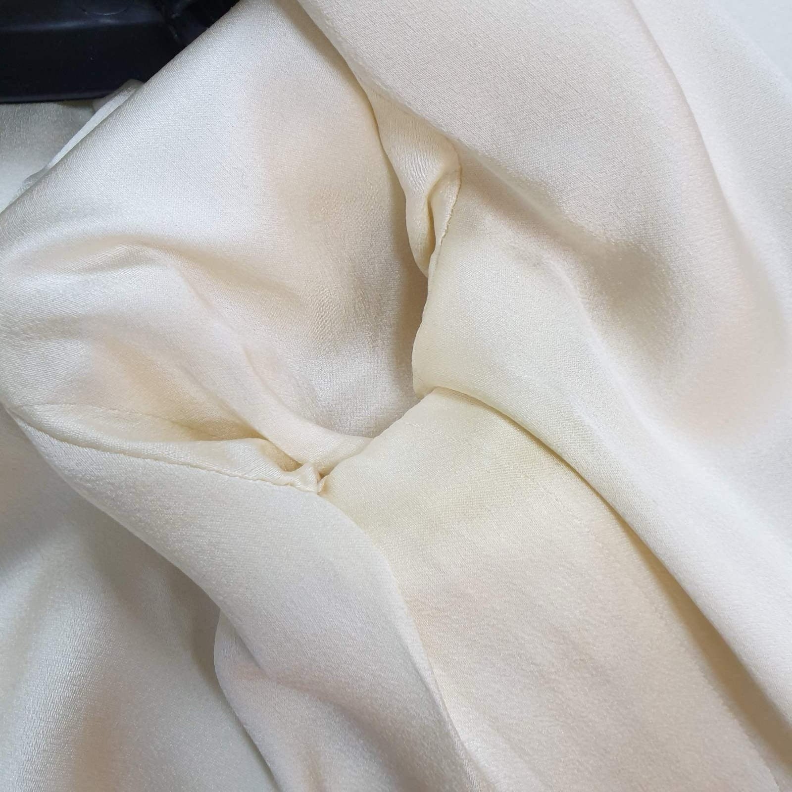 CHANEL 07P ECRU RAW TRIM CC LOGO BUTTON JACKET BLAZER Sz.42