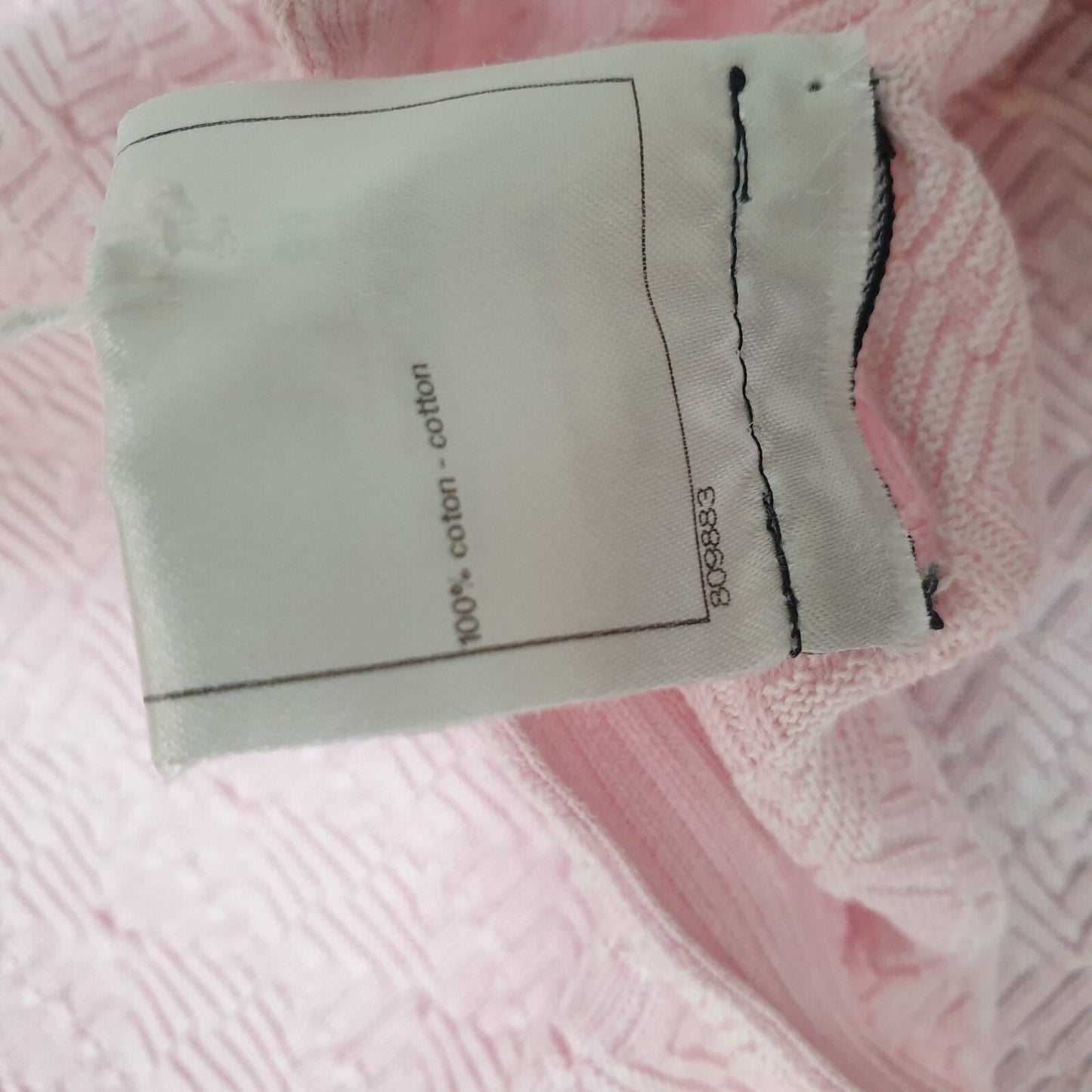 CHANEL 2014 Pink Cotton Dress Cardigan Suit Set  Sz.44-46