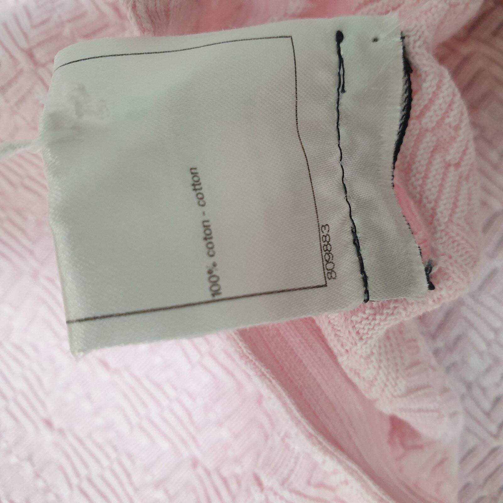 CHANEL 2014 Pink Cotton Dress Cardigan Suit Set  Sz.44-46