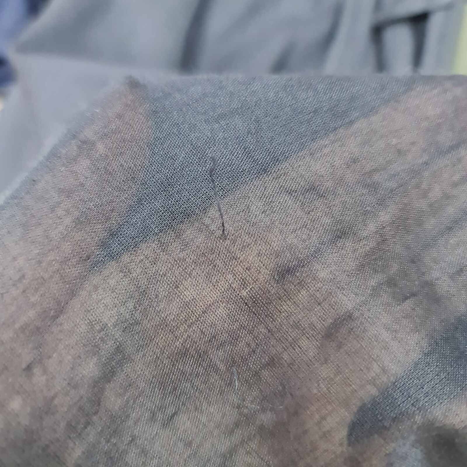 CHANEL Navy Blue Cotton Waist 2 Cc Logo Buttons Blouse Top Sz.36