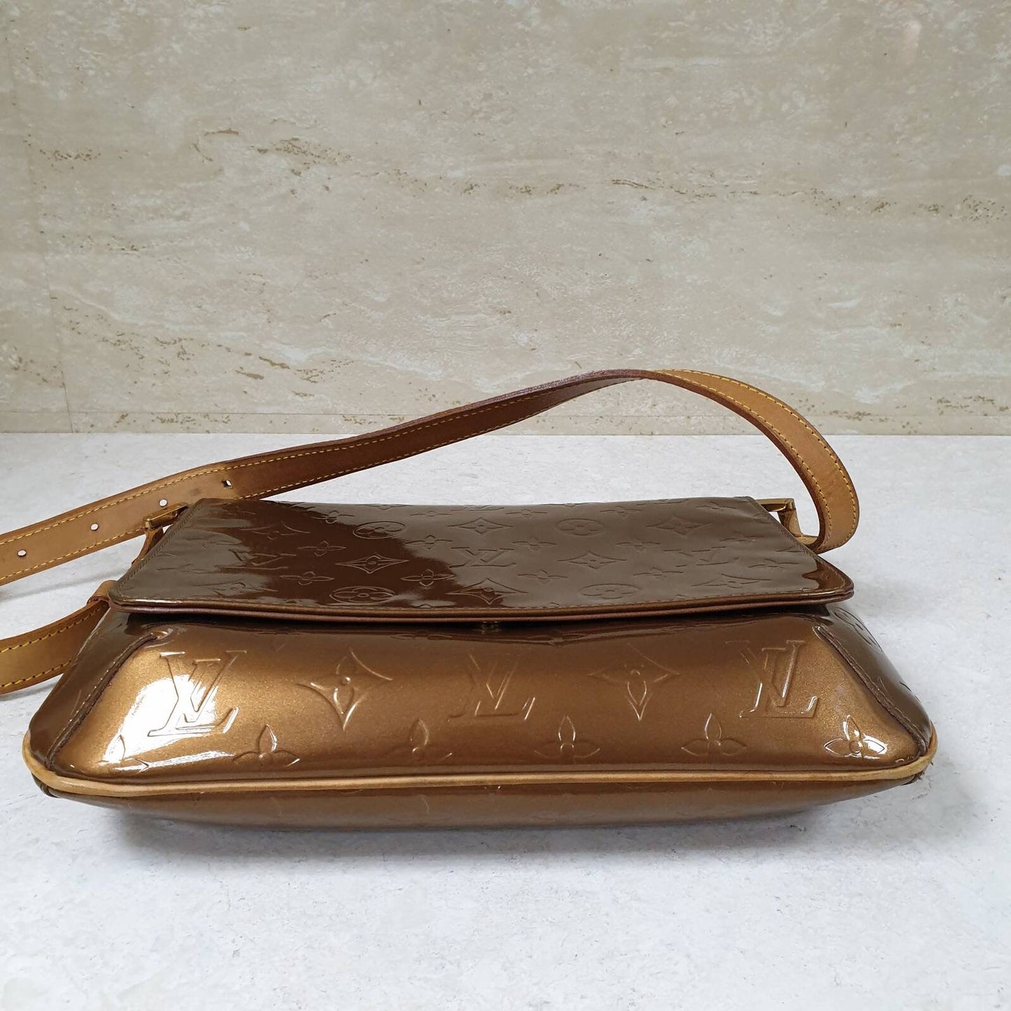 Louis Vuitton Brown Vernis Thompson Street Shoulder Bag