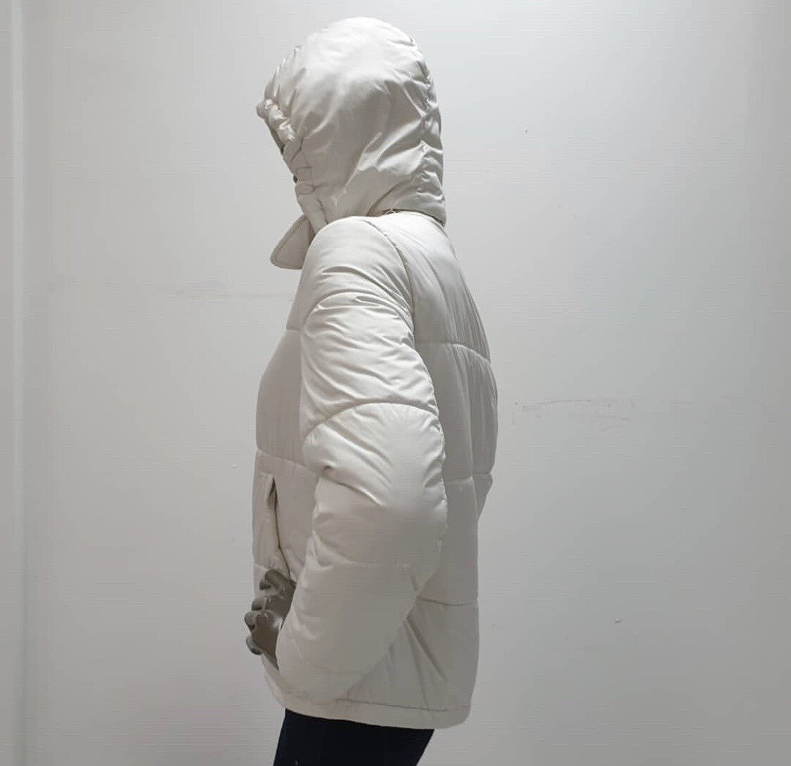 Gucci White Rose Collar Vest Puffer Jacket Sz.42