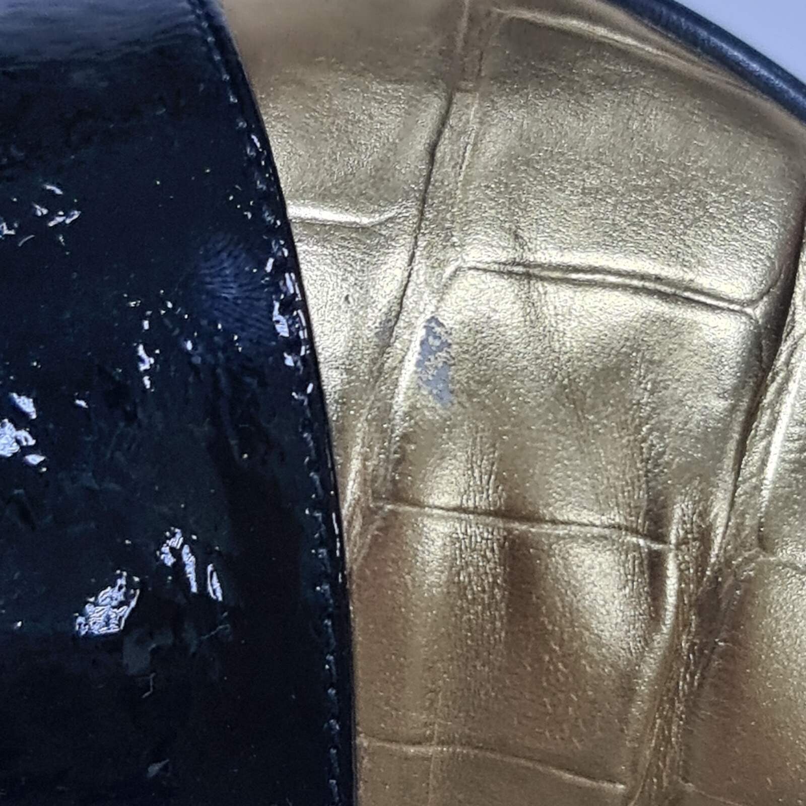 NWOB Chanel Gold Black Heels Sz.40,5