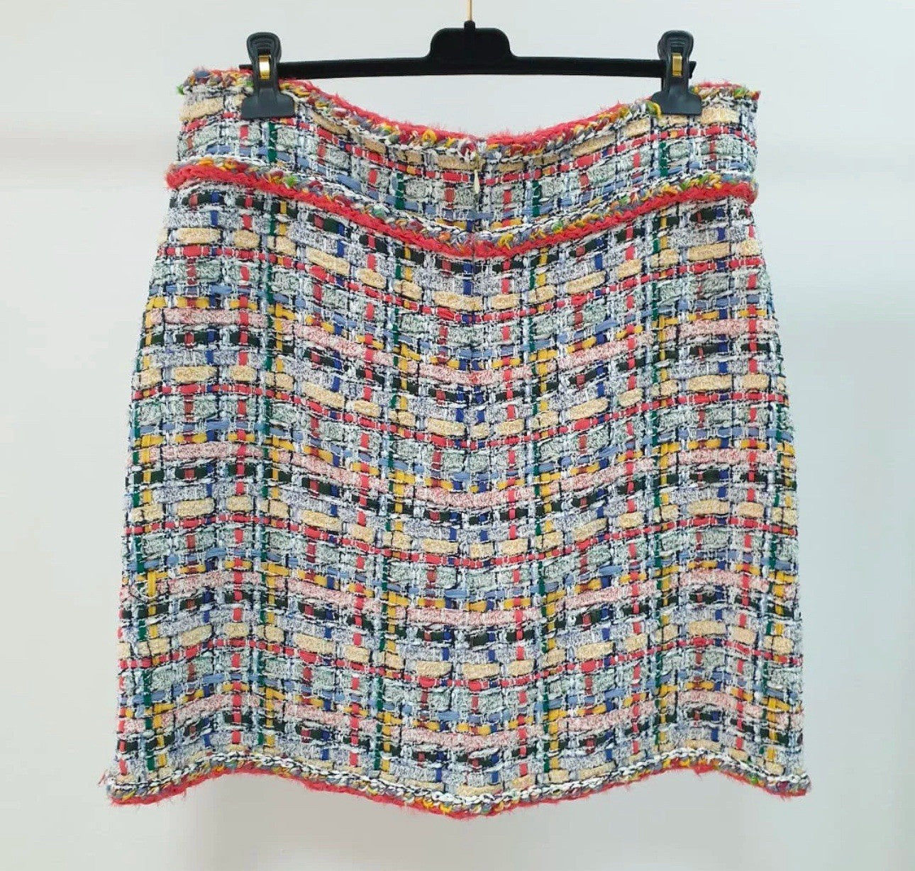 Chanel  Tweed Lessage Metier d'Art Boucle  Skirt Sz. 48