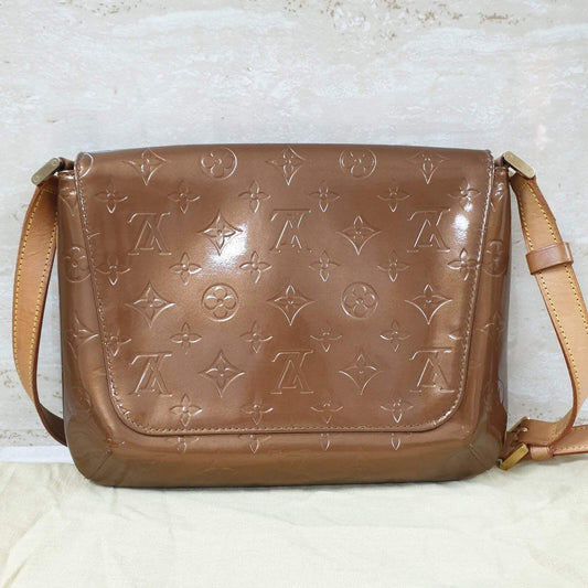 Louis Vuitton Brown Vernis Thompson Street Shoulder Bag