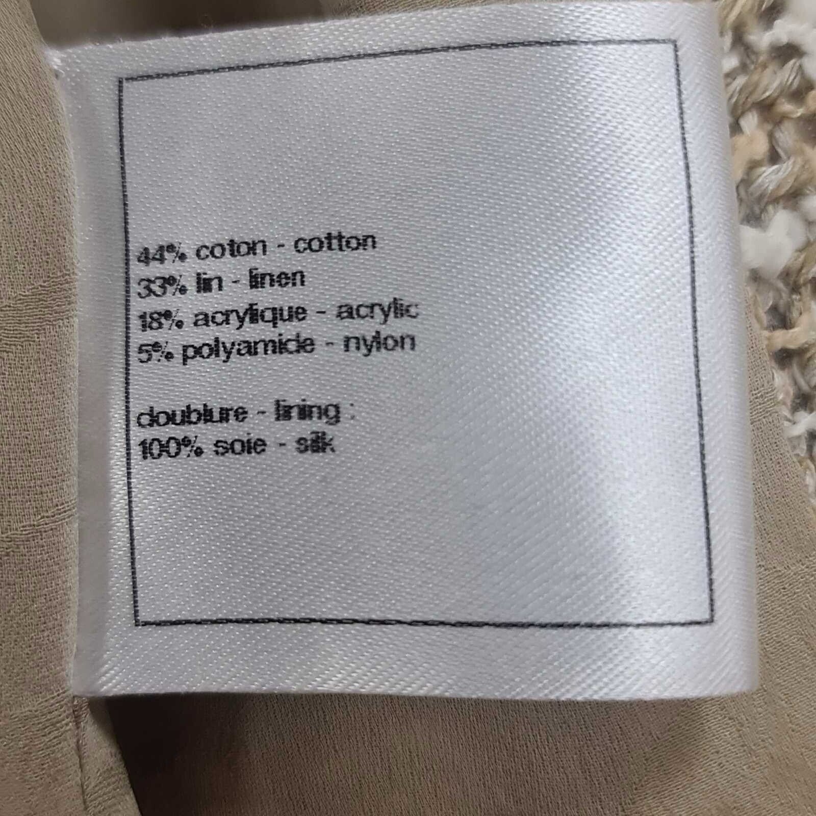 Chanel 2015  Beige Tweed Jacket Sz.36