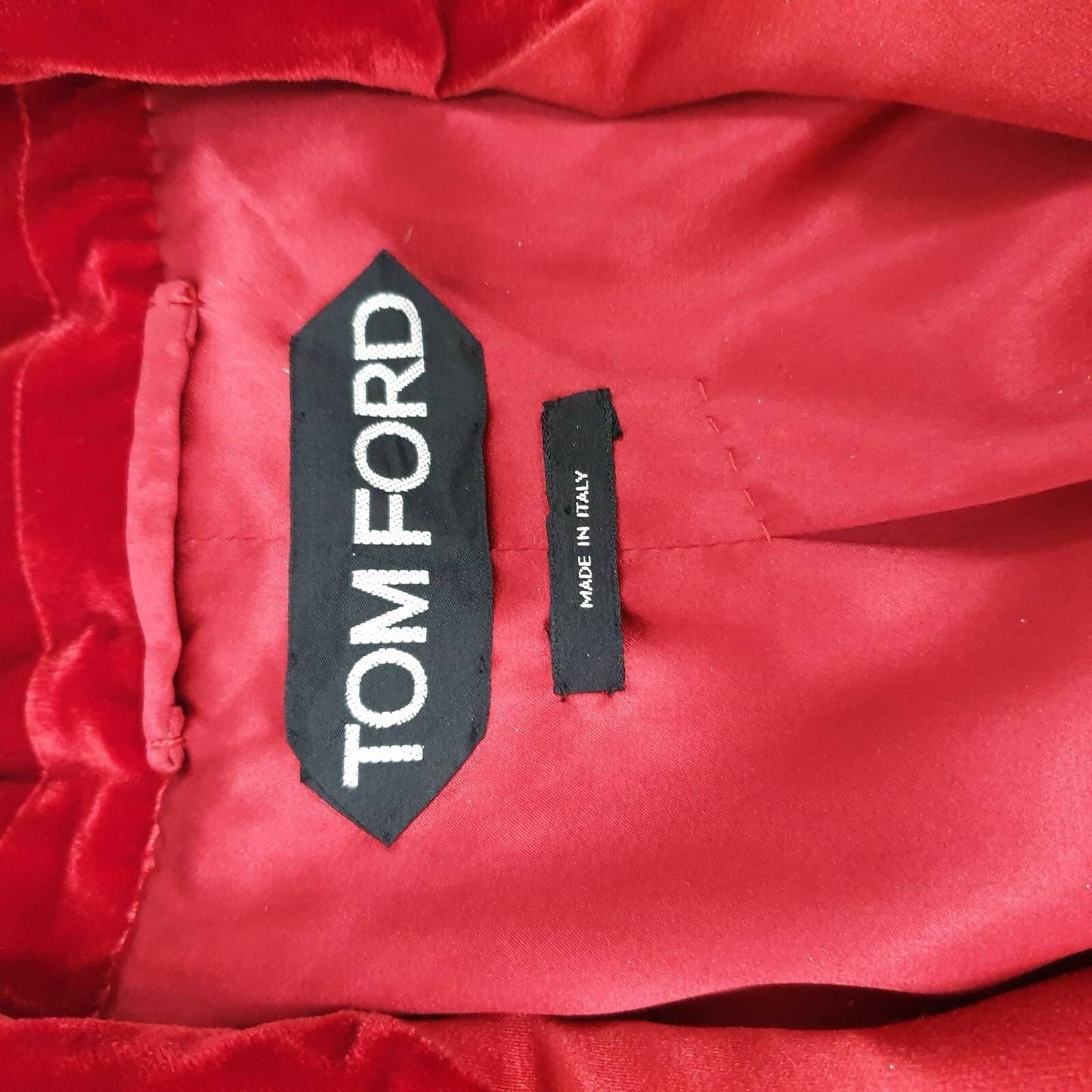 TOM FORD Shelton Shawl Collar Velvet Red Sport Coat Tuxedo Dinner Jacket Sz.38