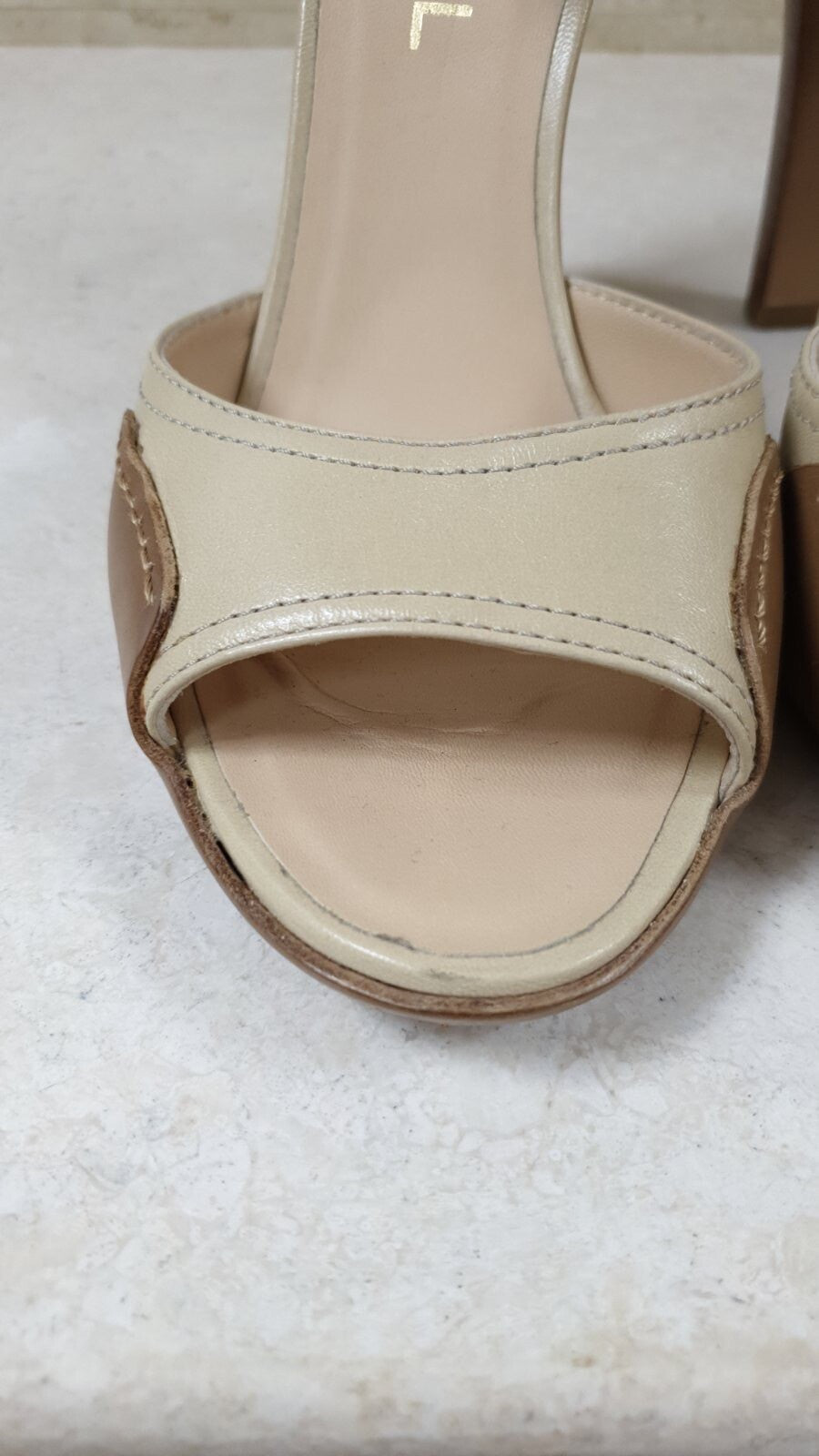 Chanel Beige Brown Slingback Sandal sz.40
