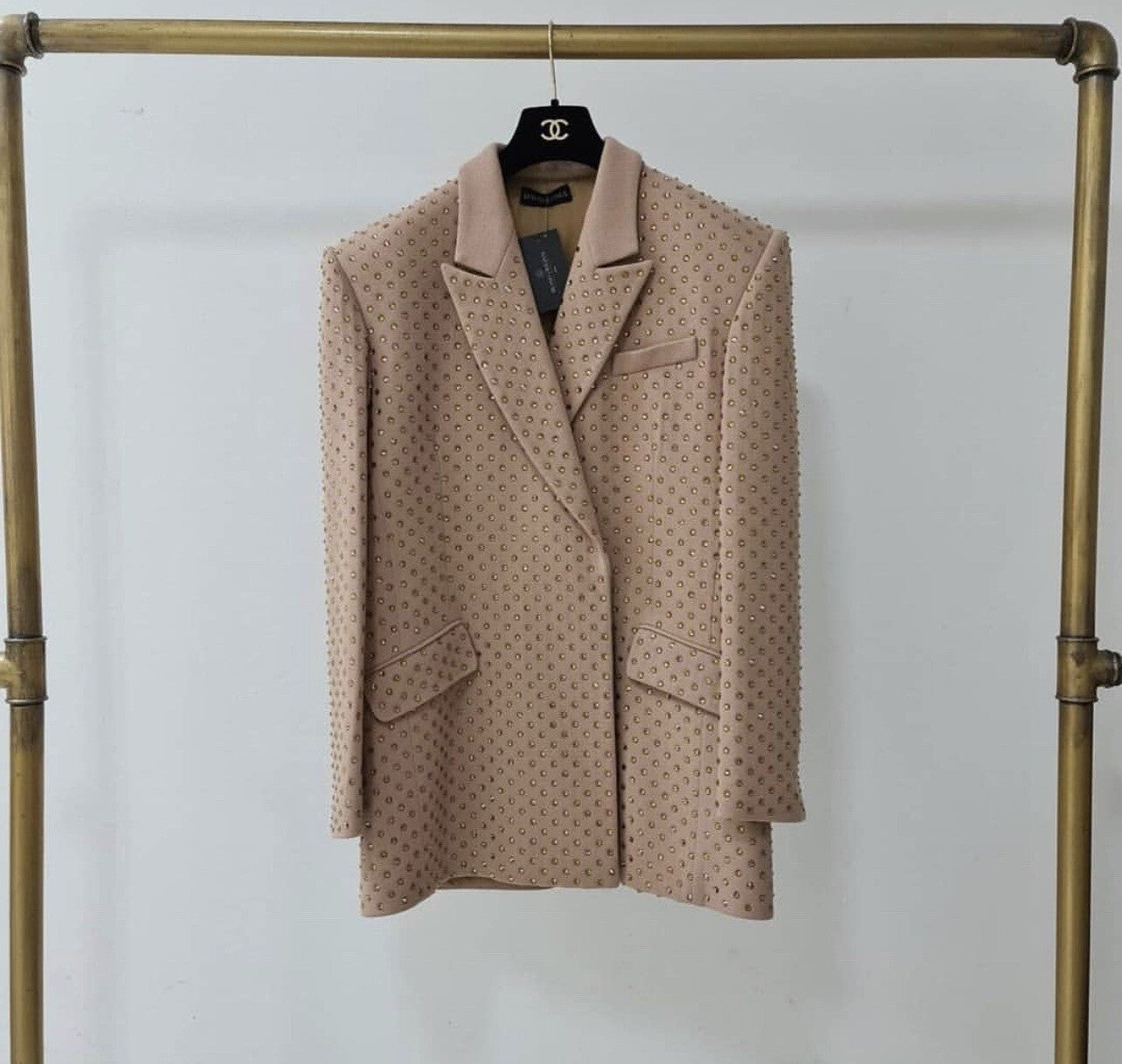 David Koma Crystal Embroidered Oversized Jacket Sz.S