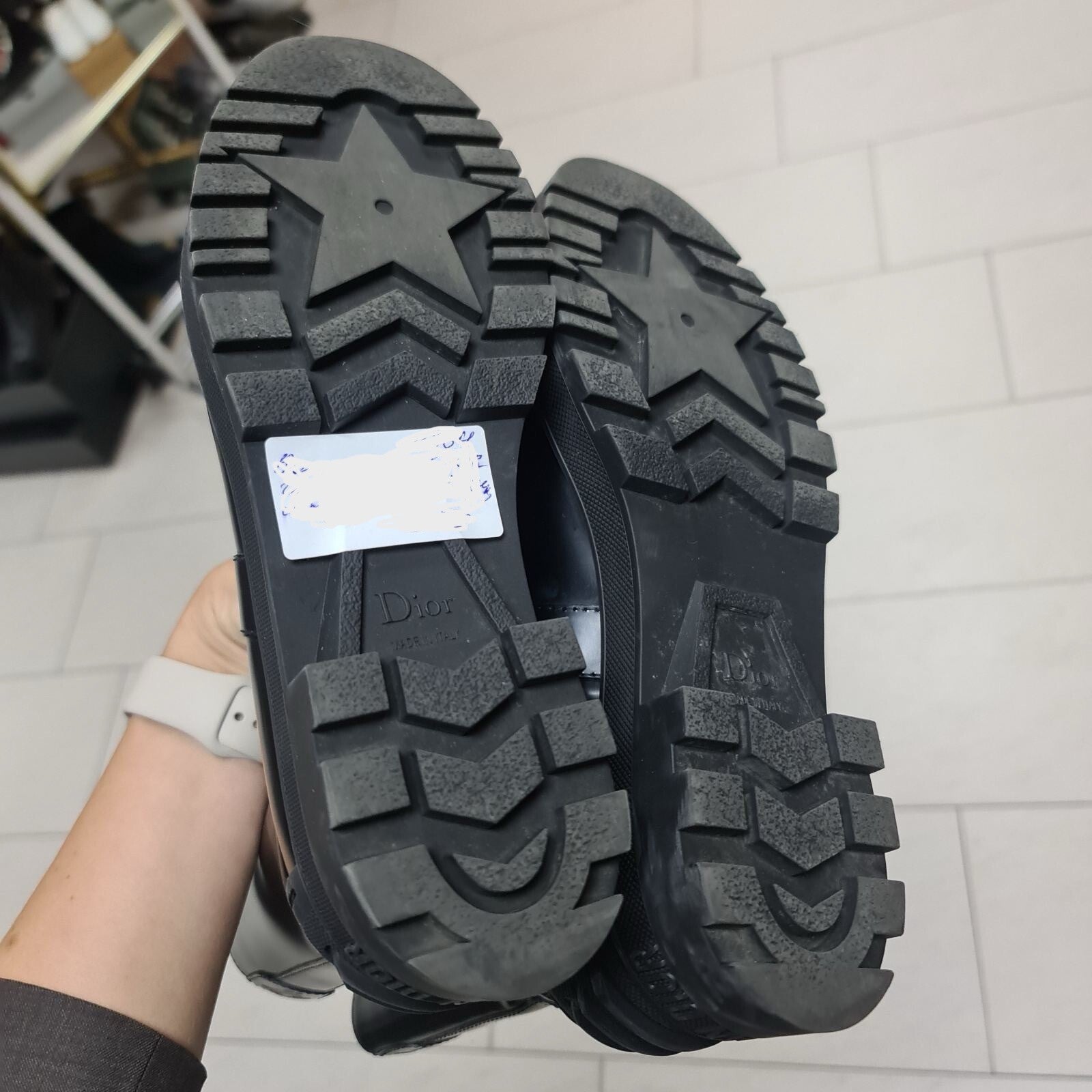 Dior Black Leather Combat Boots sz. 38