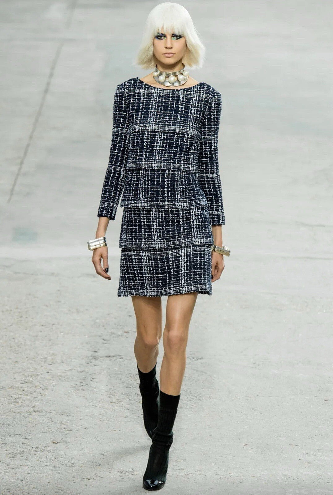Chanel 7,2K$ Runway Tweed Dress  Sz.48