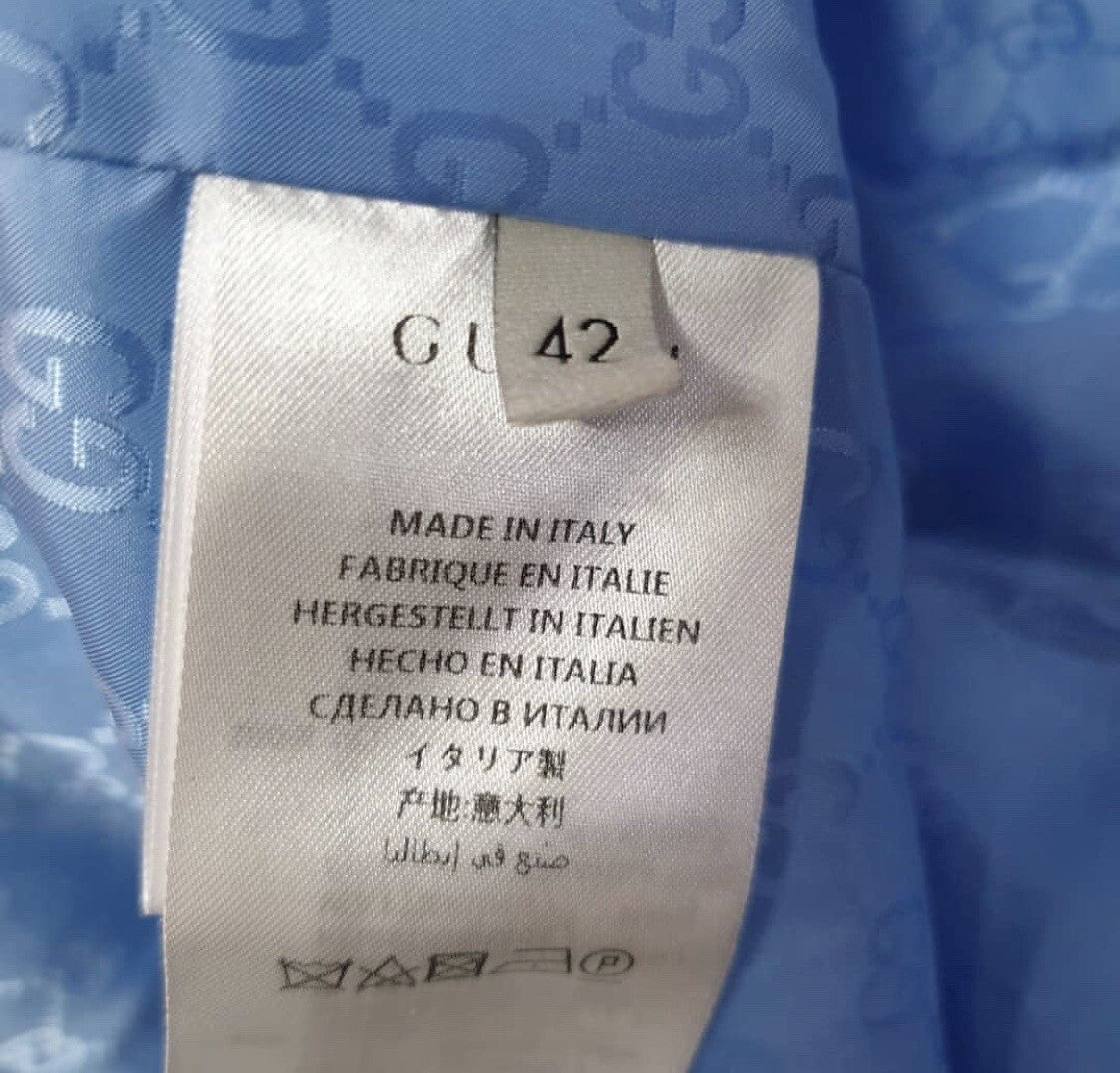 Gucci White Rose Collar Vest Puffer Jacket Sz.42