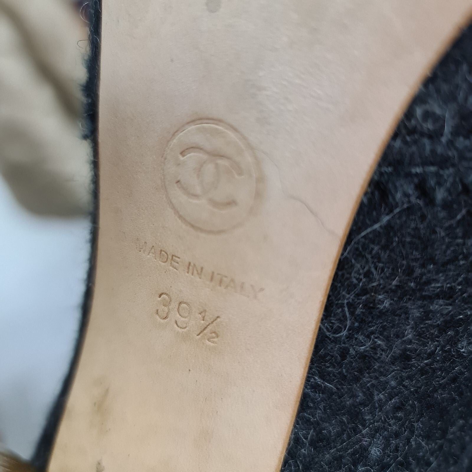 CHANEL Paris-Salzburg Grey Wool Quilted Gold Heeled Ankle Boot   Sz.39.5