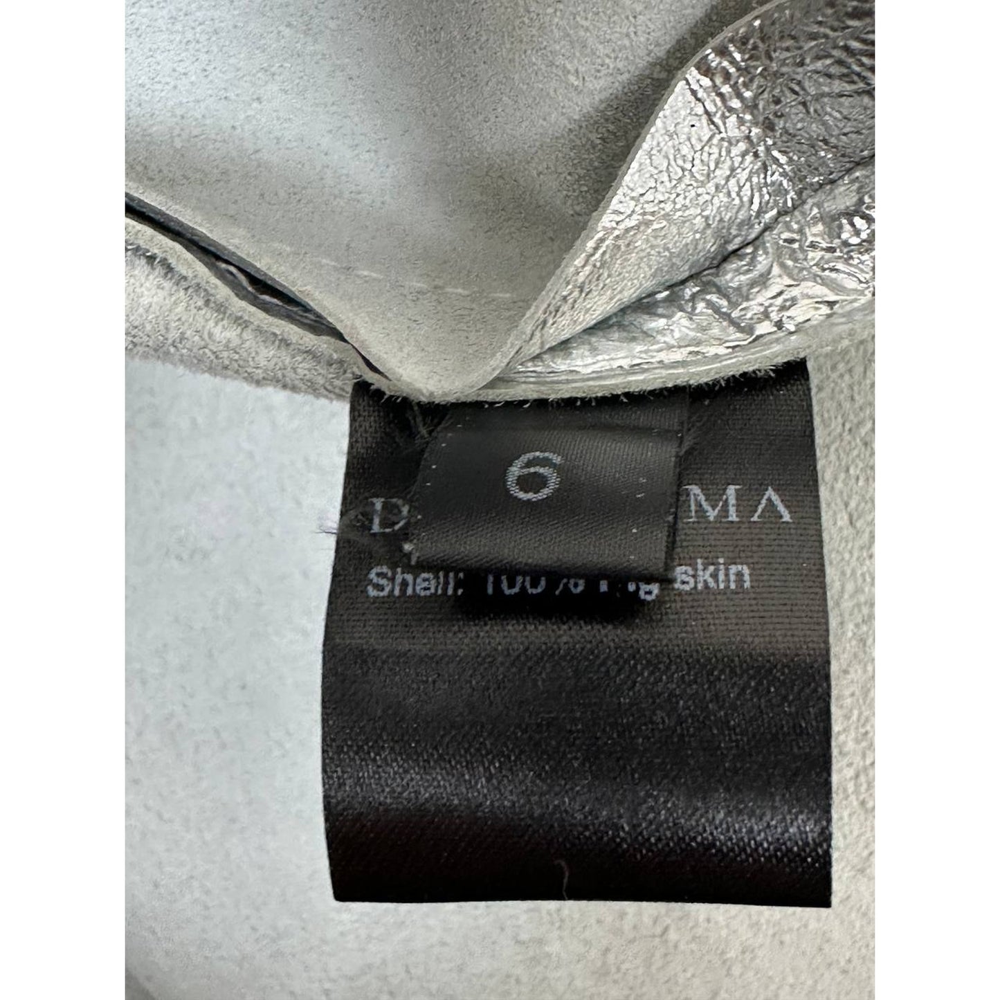 David Koma Silver Leather Shirt Sz.6