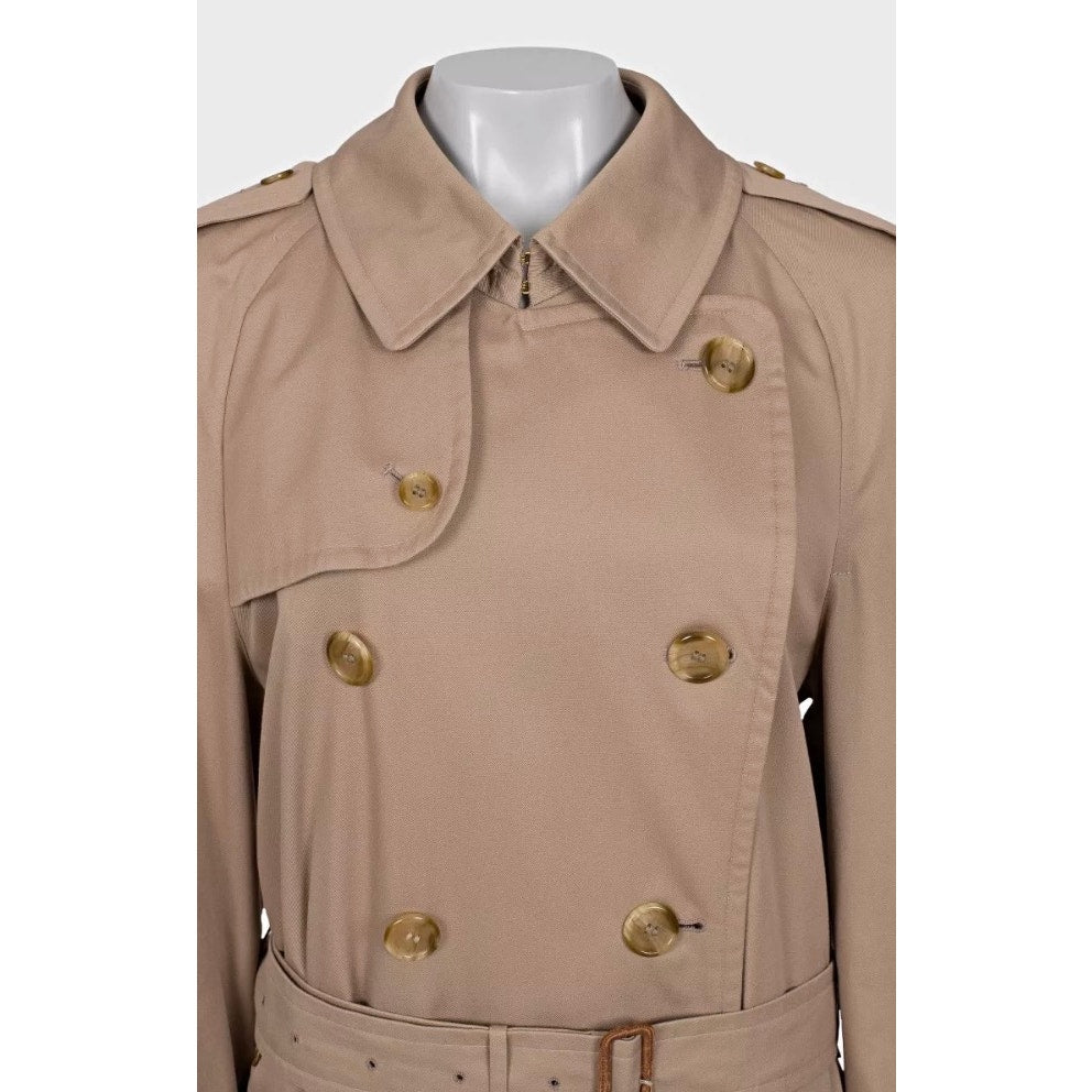 Burberry Double-Breasted Brown Trench Coat - IT 48/XXL pre-owned