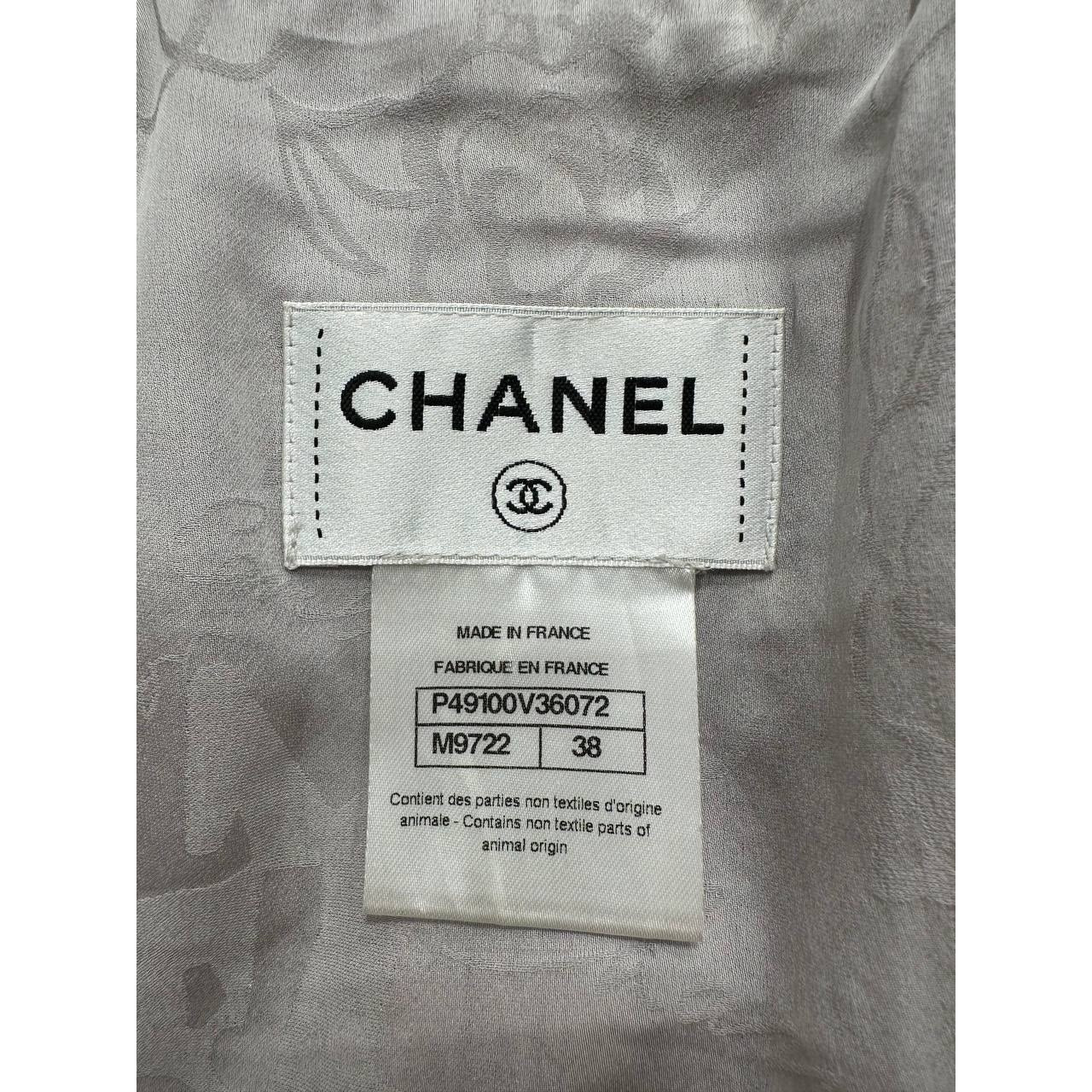 CHANEL Light Pink & White Fantasy Tweed Dress Sz.38 pre-owned