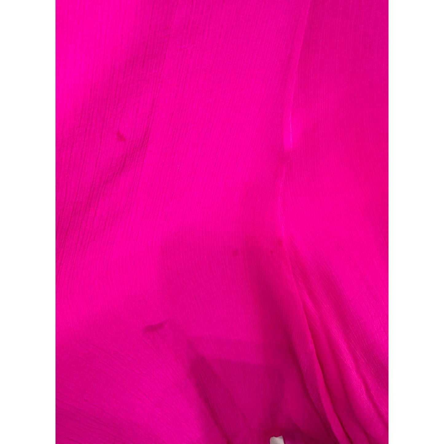 Oscar de la Renta Fuchsia Silk Draped Evening Gown Dress Sz.4/S Pre-owned