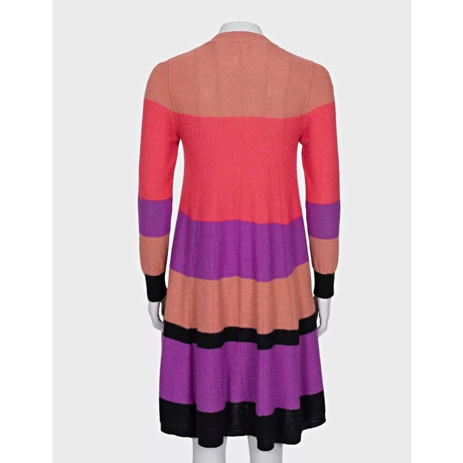 Sonia Rykiel Striped Wool Mohair Dress - Size XL Pre-owned