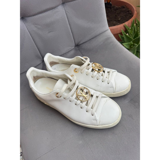 Louis Vuitton Time Out White Leather Sneakers 36 Pre-owned