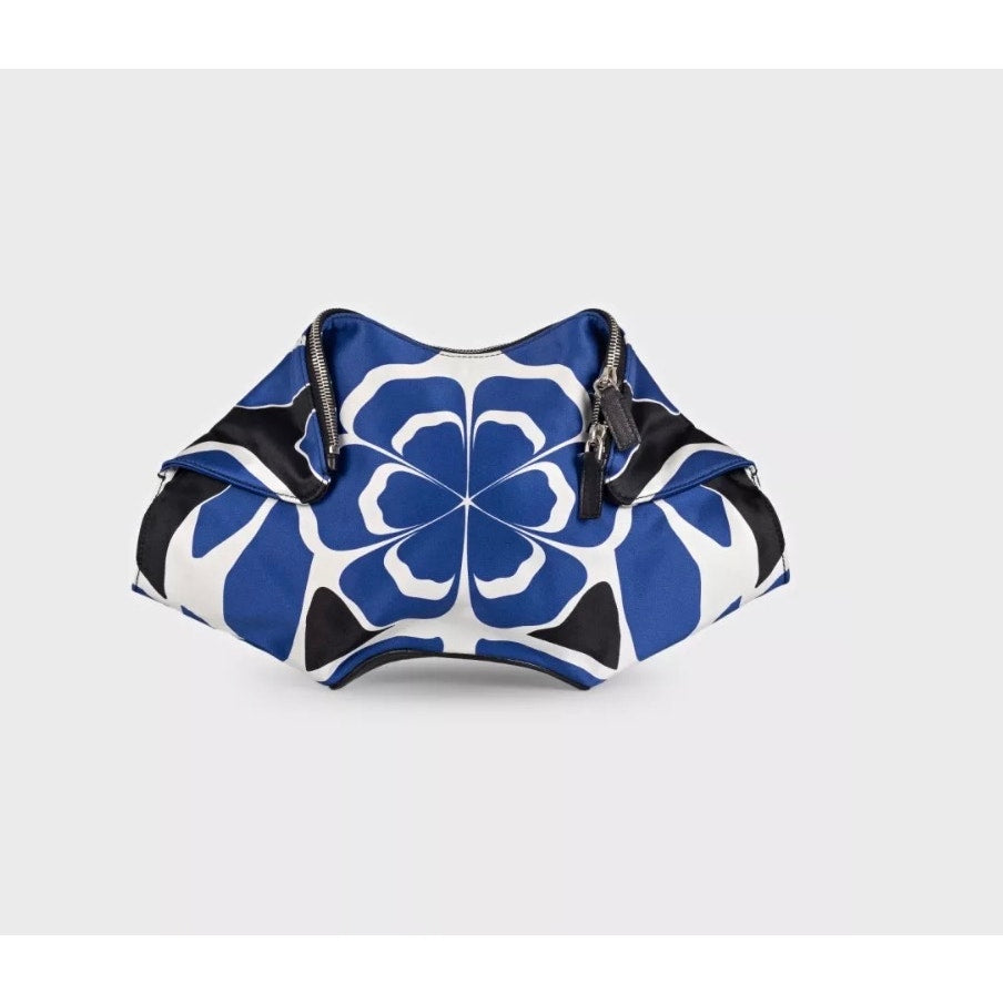 Alexander McQueen De Manta Blue Textile Clutch Pre-owned