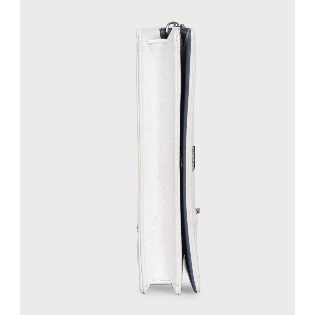 Diorama White Leather Chain Crossbody Wallet Pre-owned