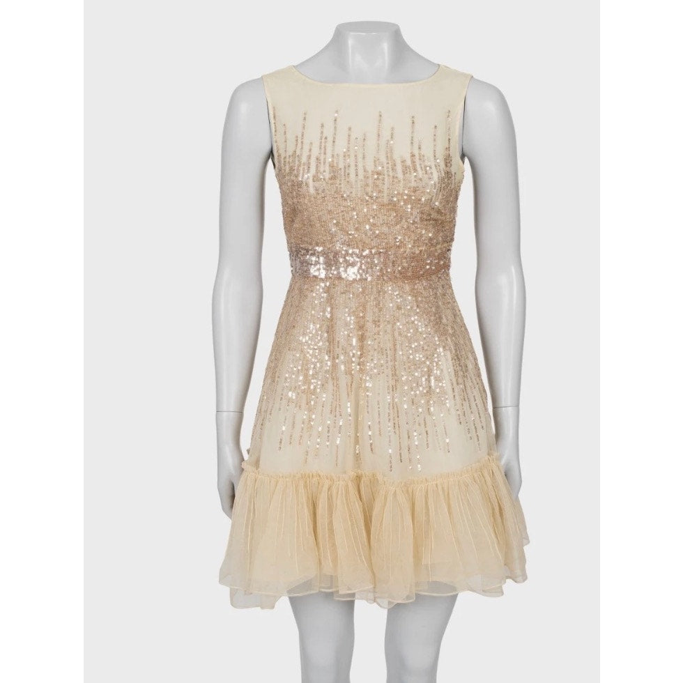 Valentino Red Sequin Mini Dress - Size XS pre-owned