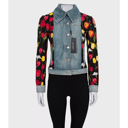 Dolce & Gabbana Floral Cotton Jacket IT38 XS Pre-owned