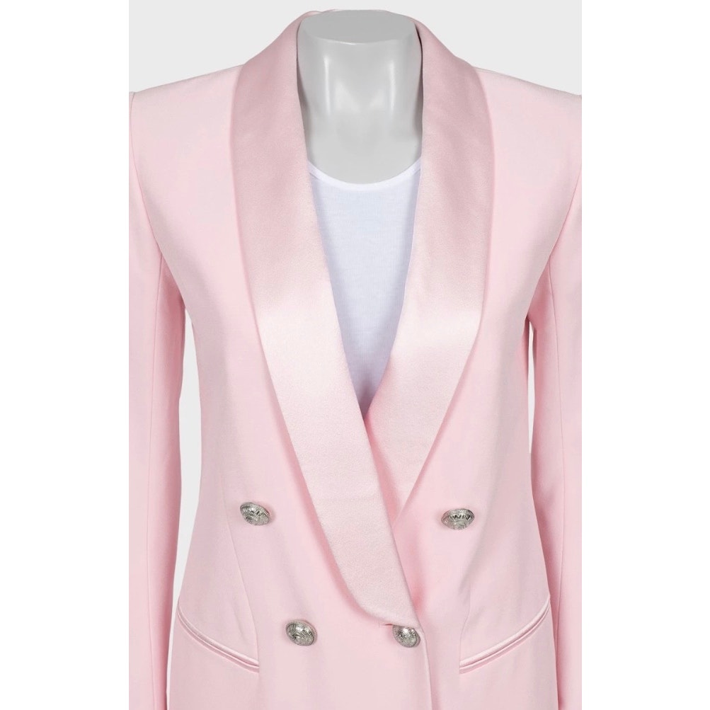Balmain Pink Viscose  Blazer & Trousers  Suit  Sz.36 Pre-owned