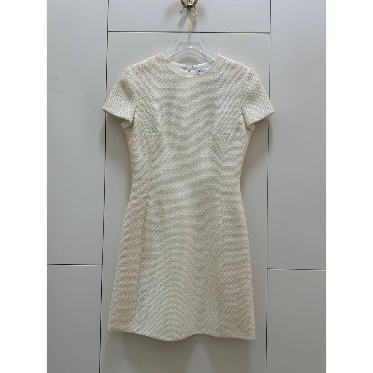 Christian Dior Ivory Wool Mini Dress Sz.38 Pre-owned