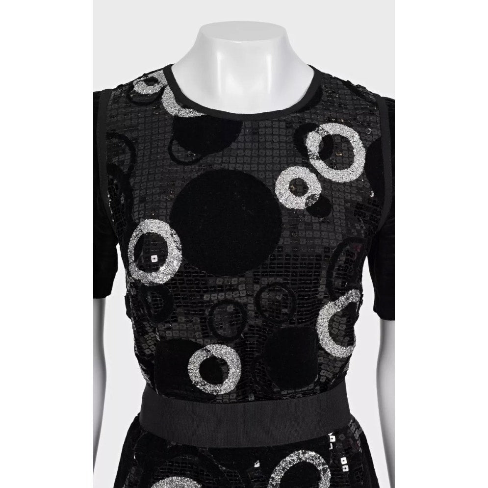 Dolce & Gabbana Sequin Print Cocktail Dress Sz.44 Pre-owned