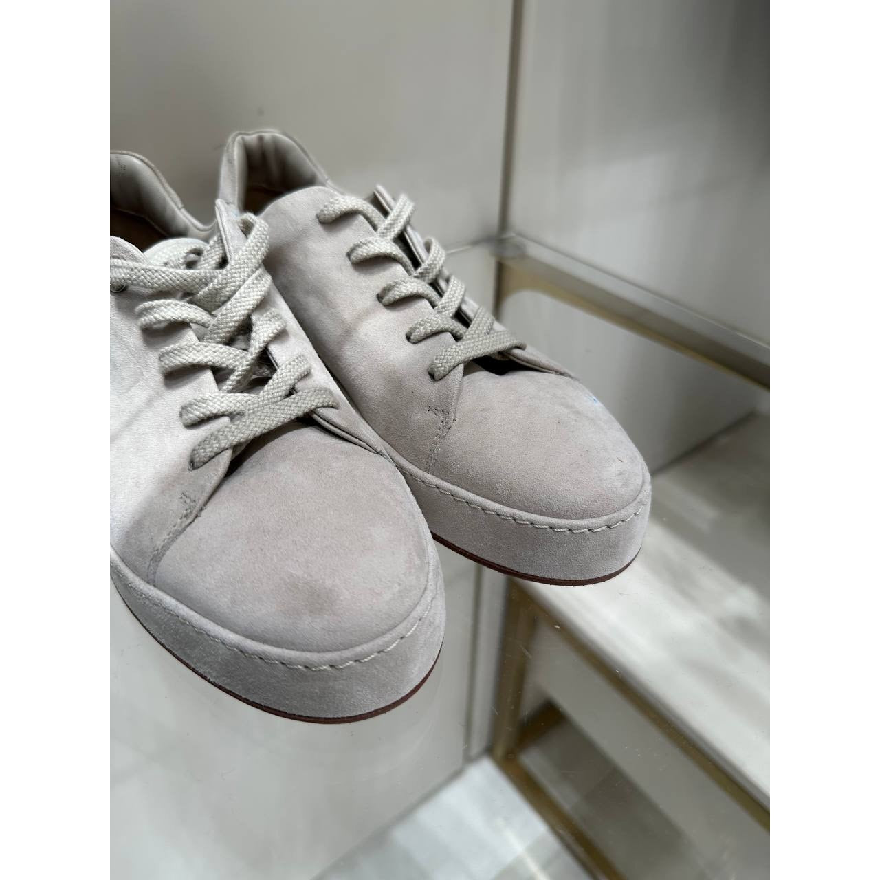 Loro Piana Tennis Walk White Suede Sneakers EU 36 Pre-owned